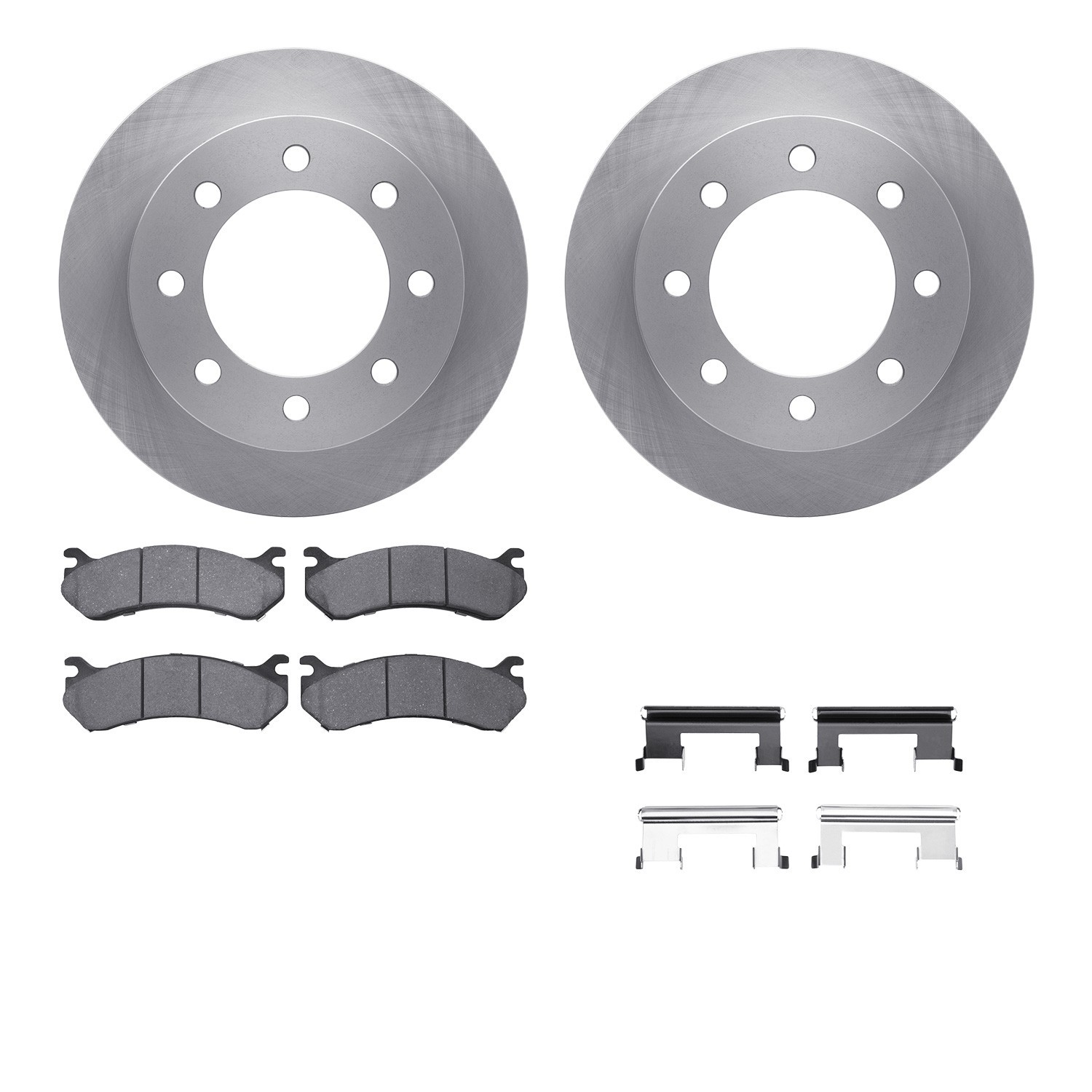 DYN-6512-48264 DFC Brake Rotor with 5000 Brake Pads and Hardware Kit