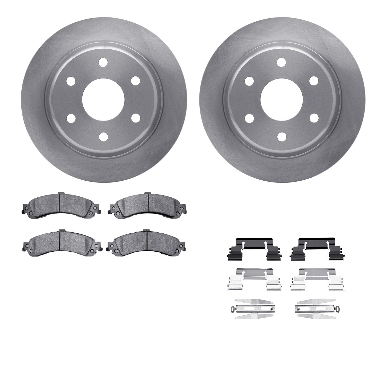 DYN-6512-48270 DFC Brake Rotor with 5000 Brake Pads and Hardware Kit