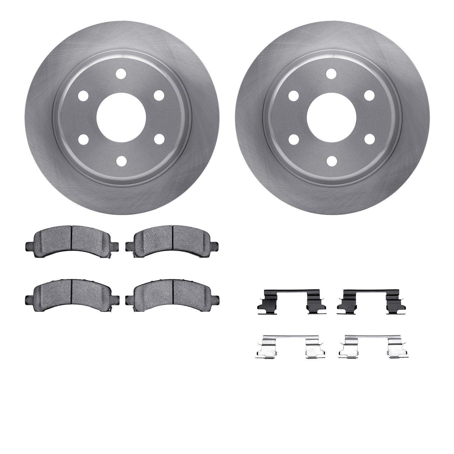 DYN 6512-48271 DFC Brake Rotor with 5000 Brake Pads and Hardware Kit