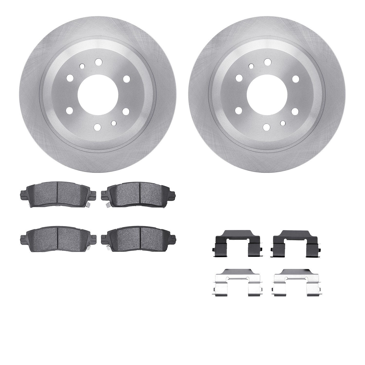 DYN 6512-48289 DFC Brake Rotor with 5000 Brake Pads and Hardware Kit