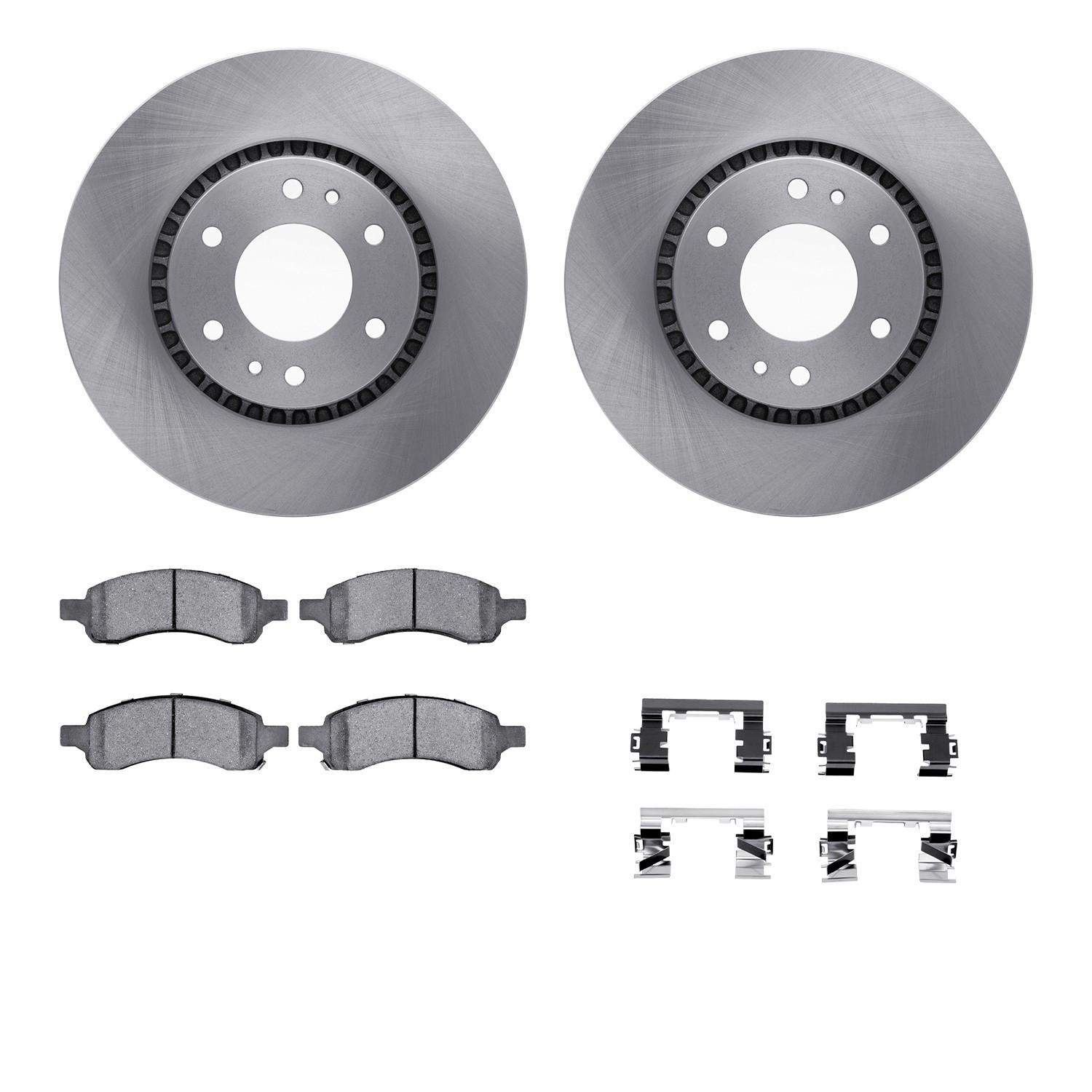 DYN 6512-48295 DFC Brake Rotor with 5000 Brake Pads and Hardware Kit