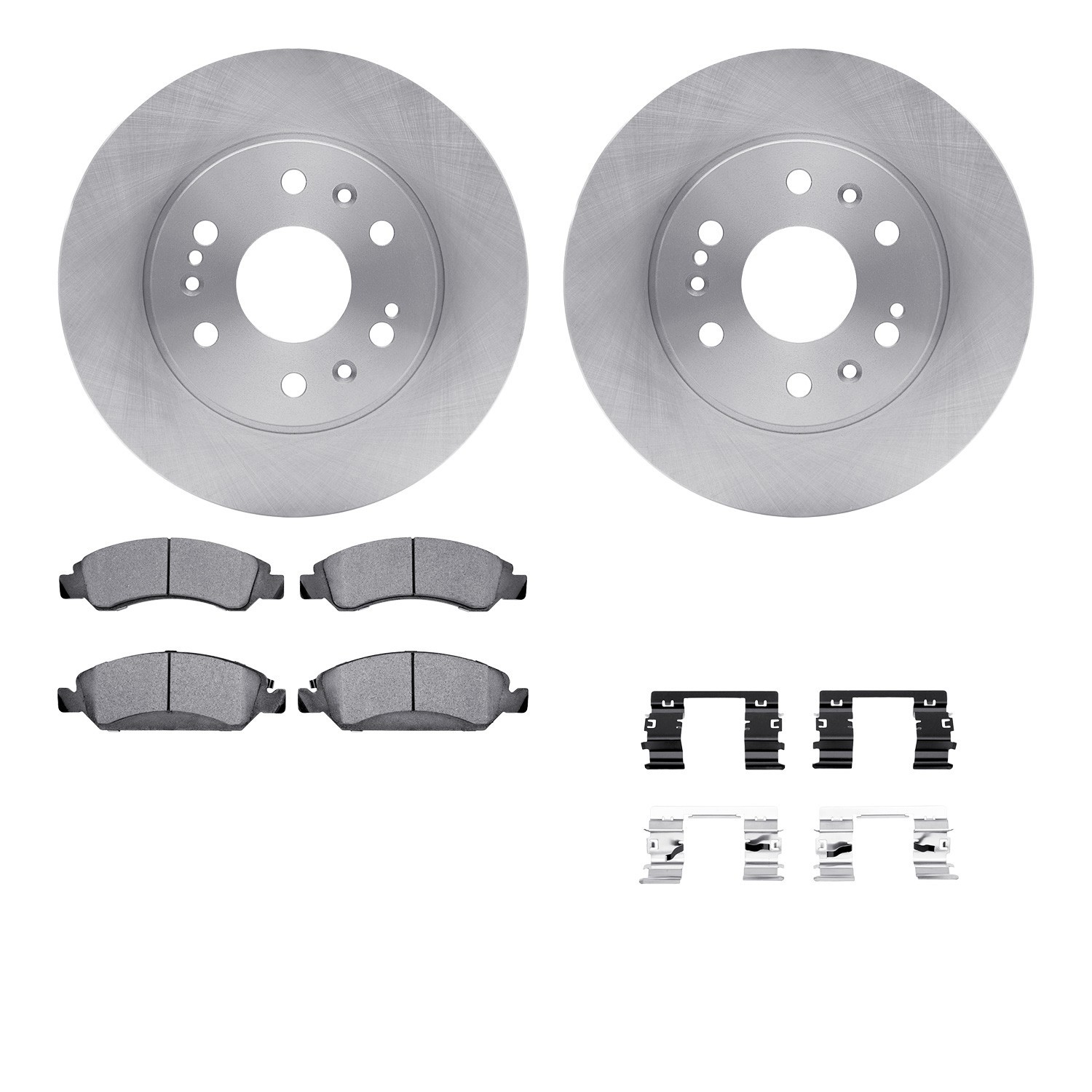 DYN-6512-48314 DFC Brake Rotor with 5000 Brake Pads and Hardware Kit
