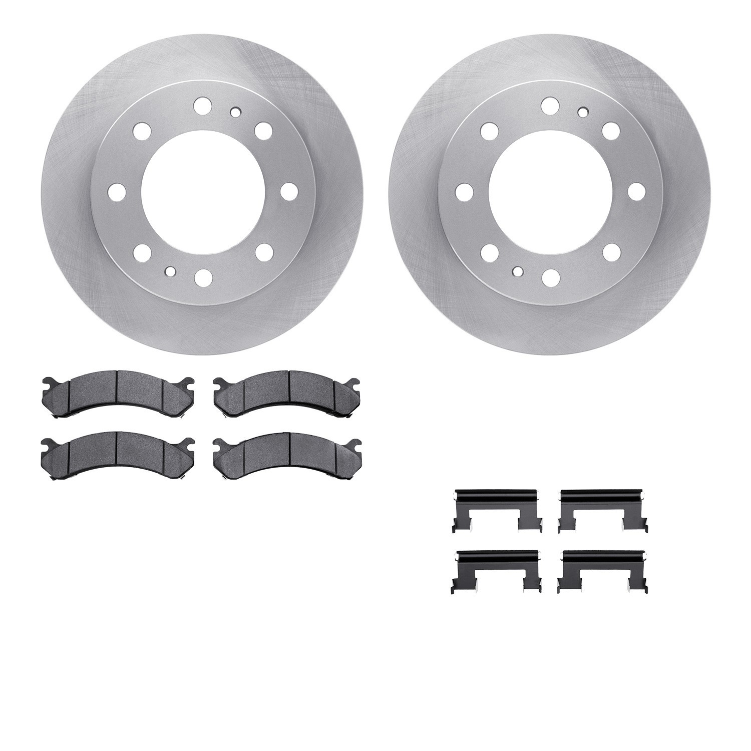 DYN-6512-48322 DFC Brake Rotor with 5000 Brake Pads and Hardware Kit