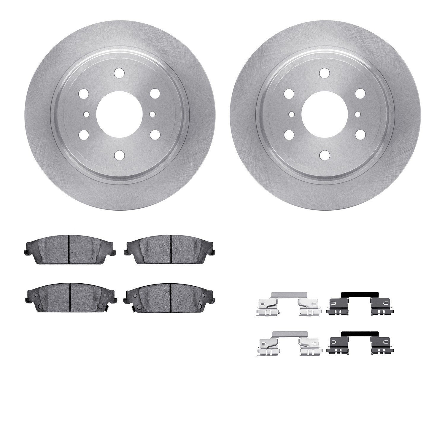 DYN 6512-48331 DFC Brake Rotor with 5000 Brake Pads and Hardware Kit