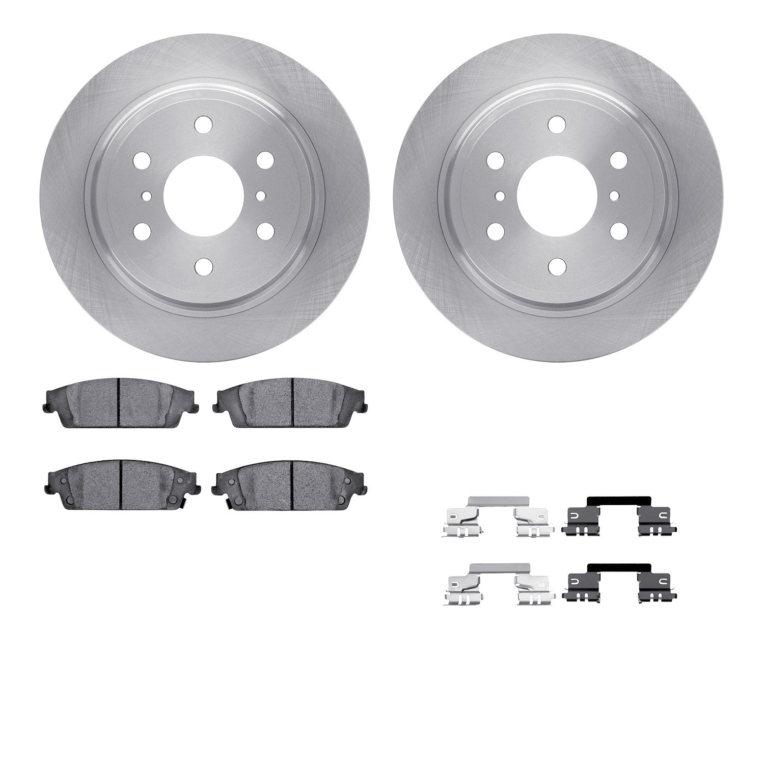 DYN 6512-48332 DFC Brake Rotor with 5000 Brake Pads and Hardware Kit