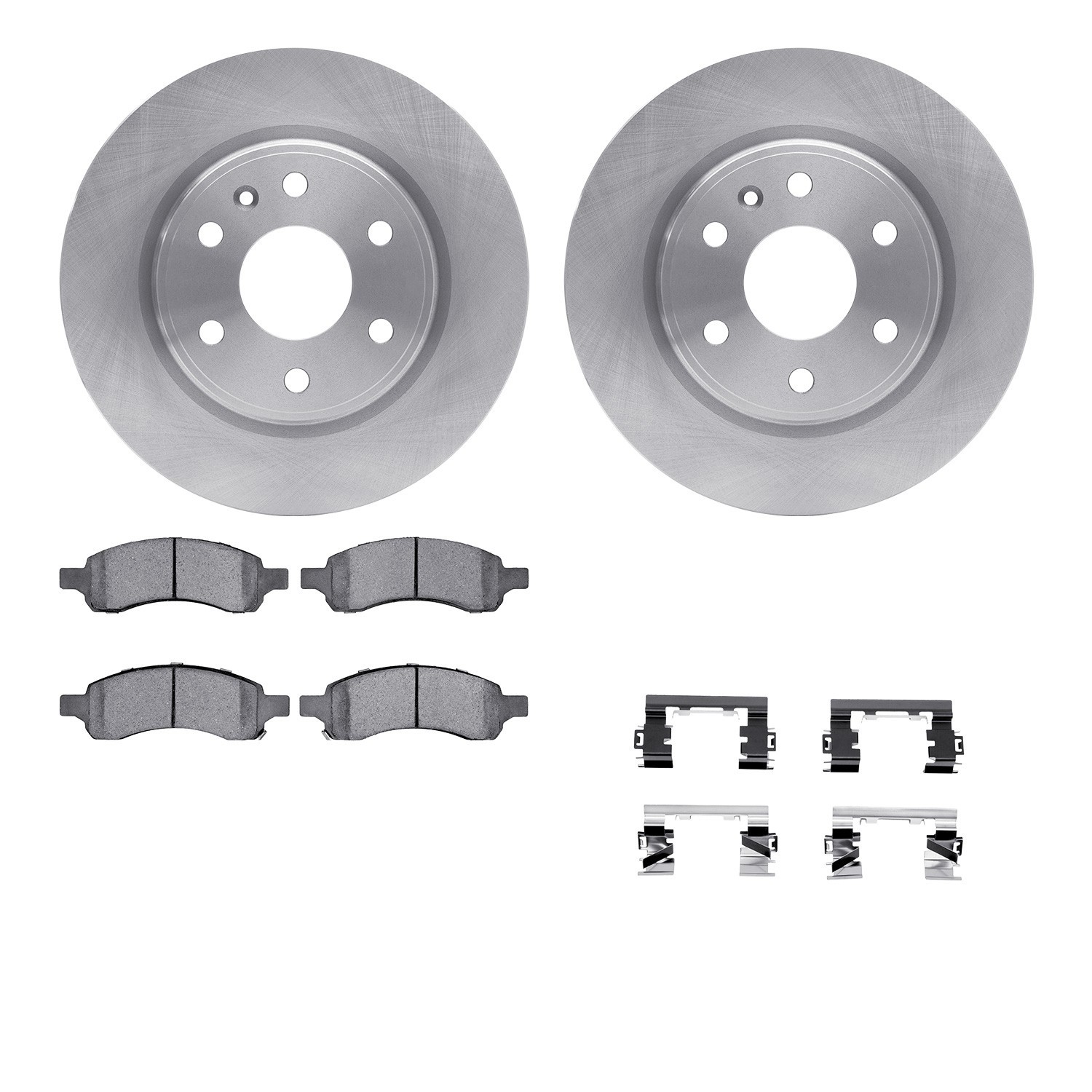 DYN 6512-48339 DFC Brake Rotor with 5000 Brake Pads and Hardware Kit