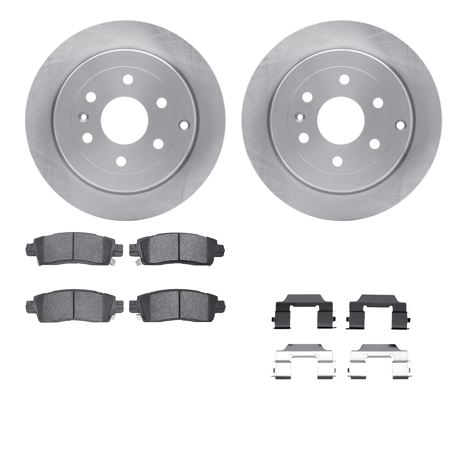 DYN-6512-48343 DFC Brake Rotor with 5000 Brake Pads and Hardware Kit