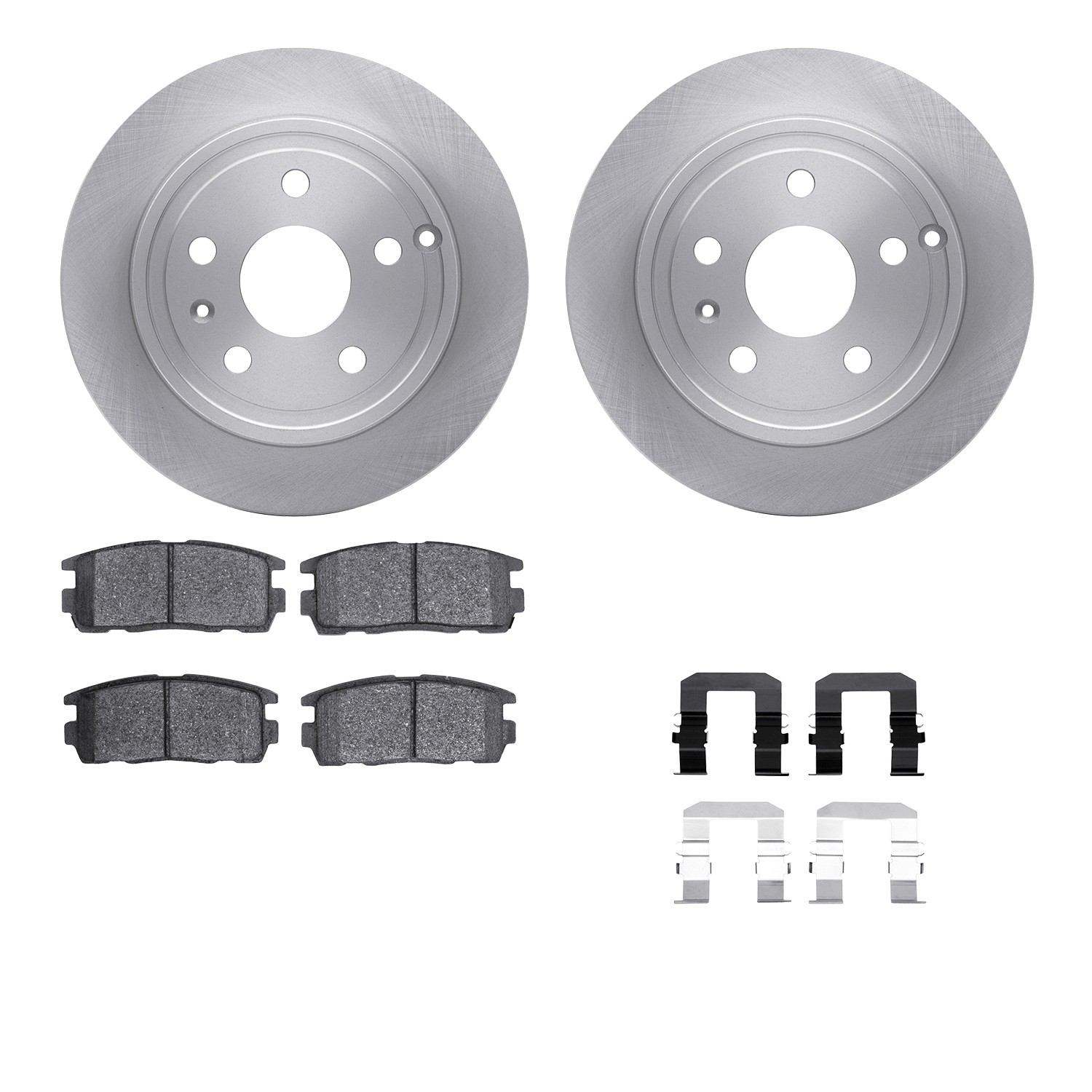 DYN-6512-48354 DFC Brake Rotor with 5000 Brake Pads and Hardware Kit
