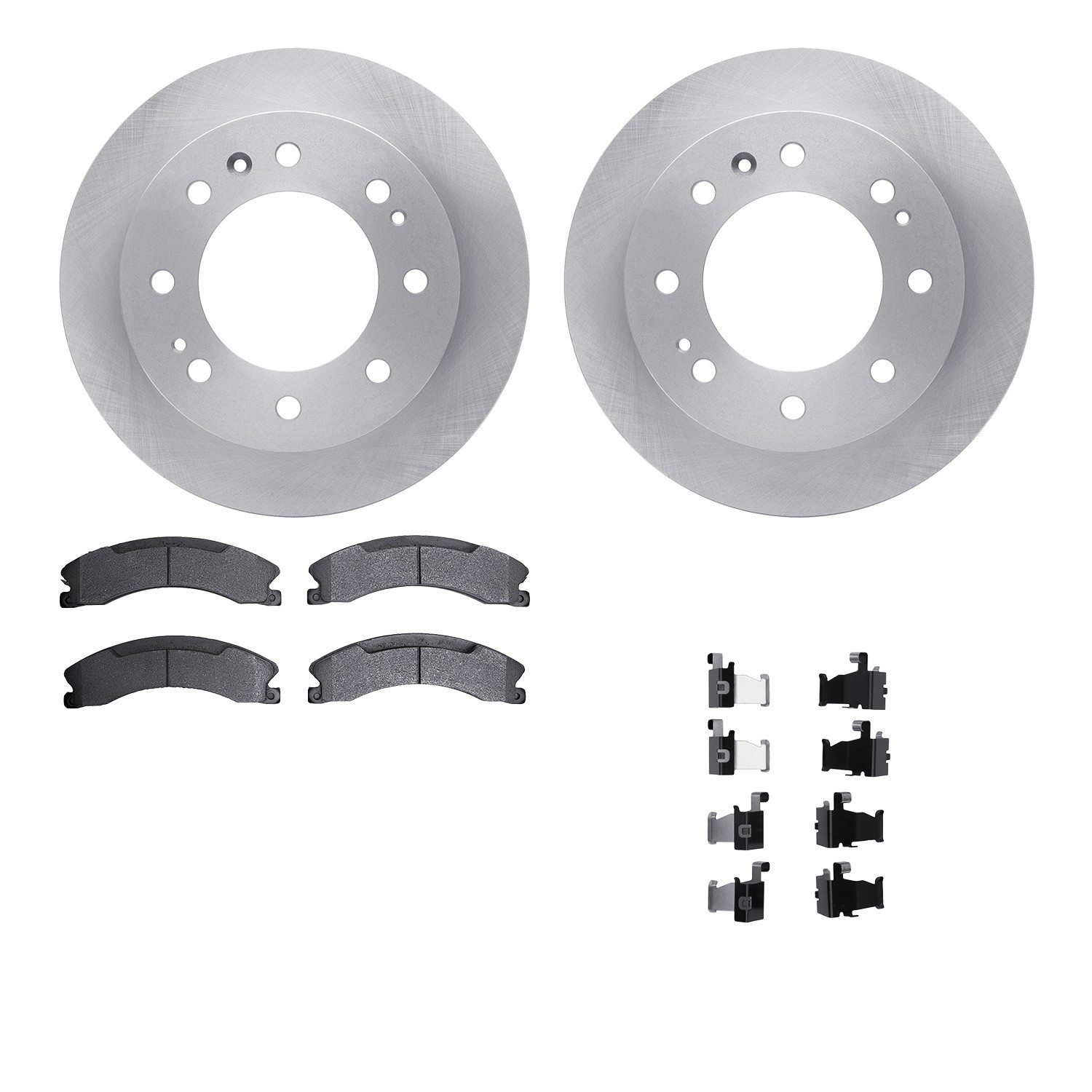 DYN-6512-48357 DFC Brake Rotor with 5000 Brake Pads and Hardware Kit