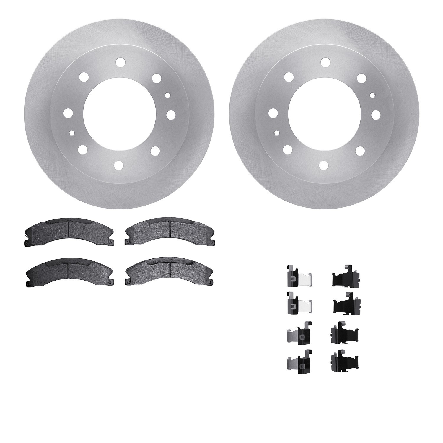 DYN 6512-48363 DFC Brake Rotor with 5000 Brake Pads and Hardware Kit