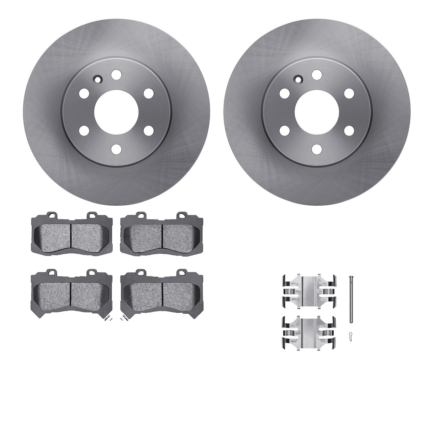 DYN-6512-48366 DFC Brake Rotor with 5000 Brake Pads and Hardware Kit