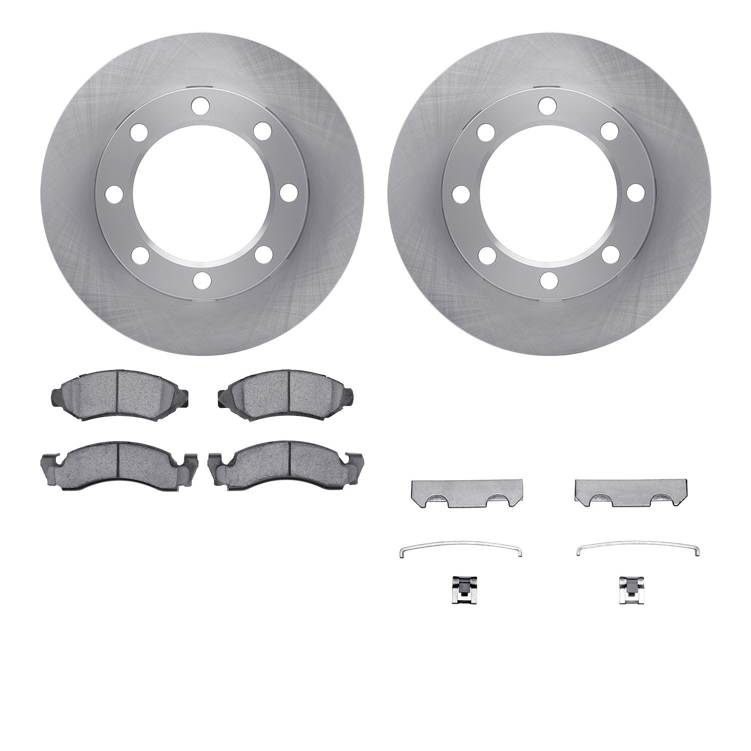 DYN 6512-48372 DFC Brake Rotor with 5000 Brake Pads and Hardware Kit