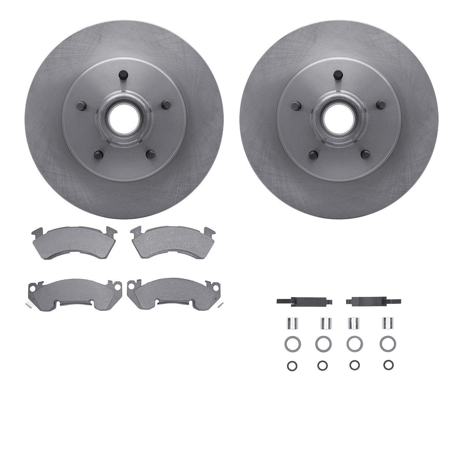 DYN 6512-51002 DFC Brake Rotor with 5000 Brake Pads and Hardware Kit
