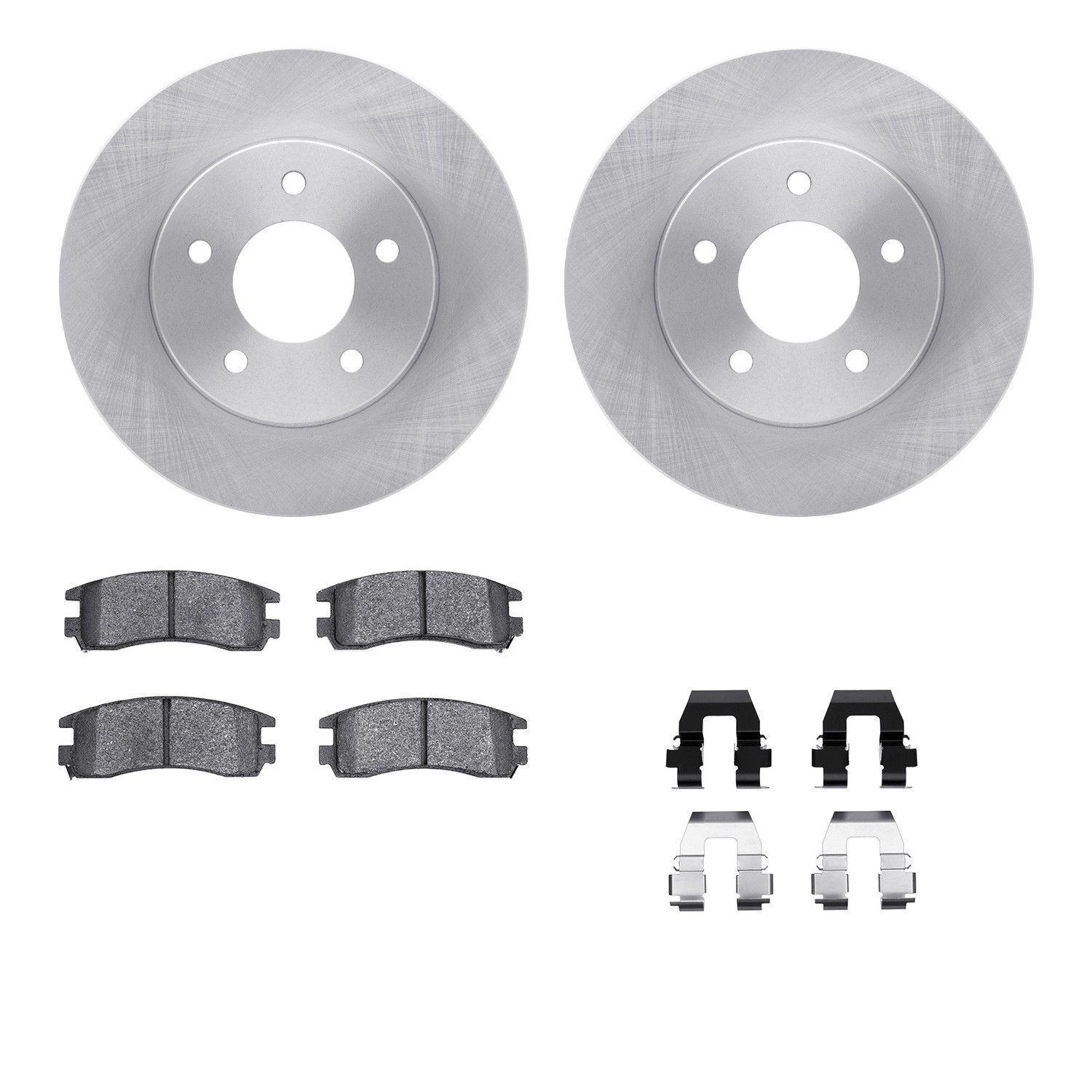 DYN 6512-52022 DFC Brake Rotor with 5000 Brake Pads and Hardware Kit