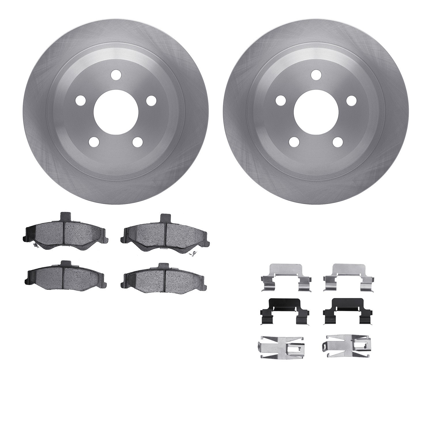 DYN 6512-52034 DFC Brake Rotor with 5000 Brake Pads and Hardware Kit