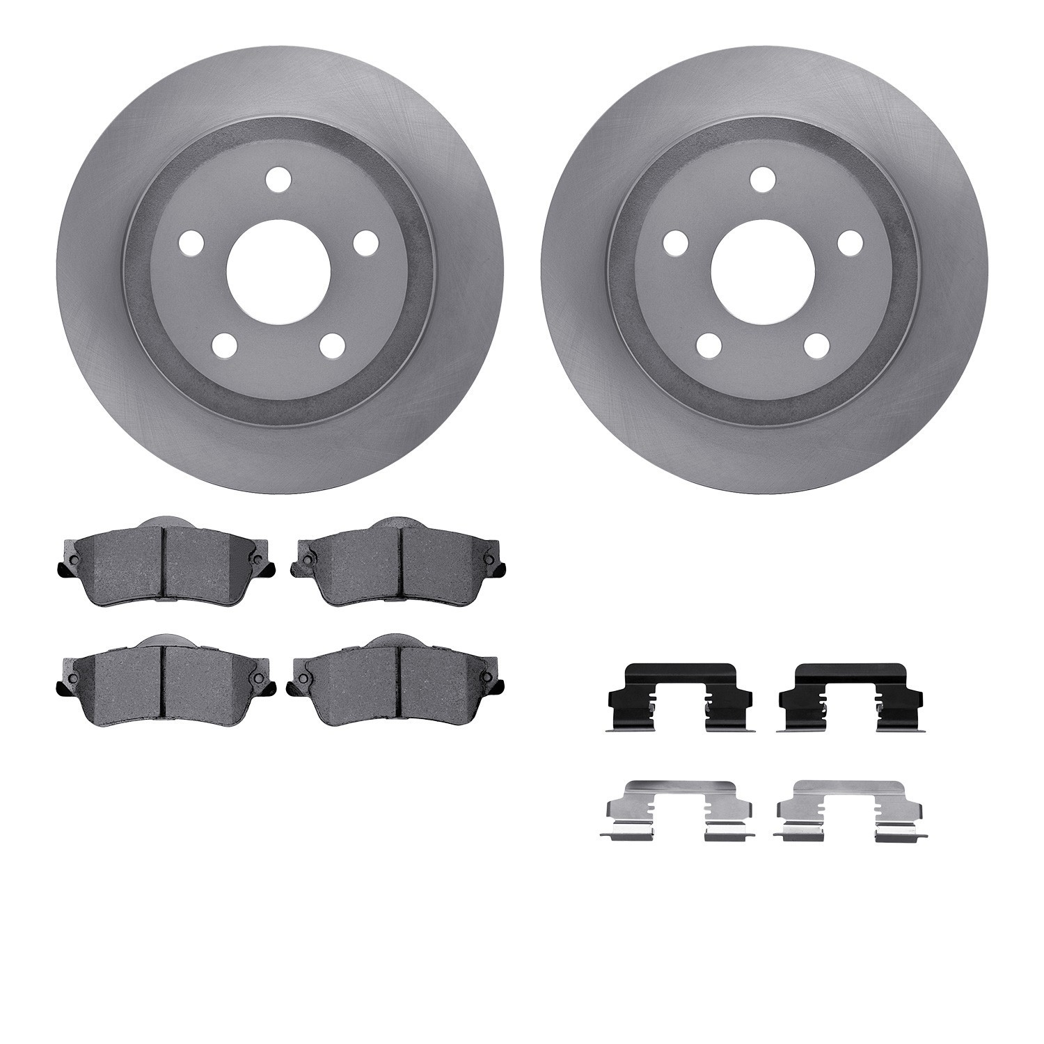 DYN 6512-52070 DFC Brake Rotor with 5000 Brake Pads and Hardware Kit