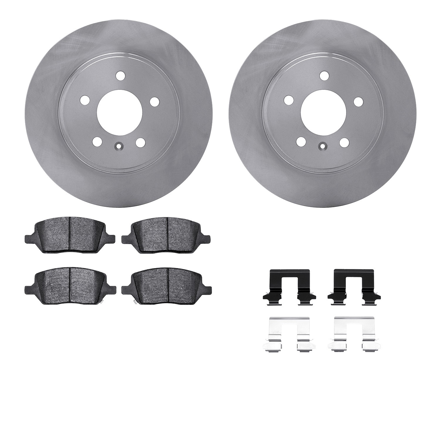 DYN 6512-52088 DFC Brake Rotor with 5000 Brake Pads and Hardware Kit