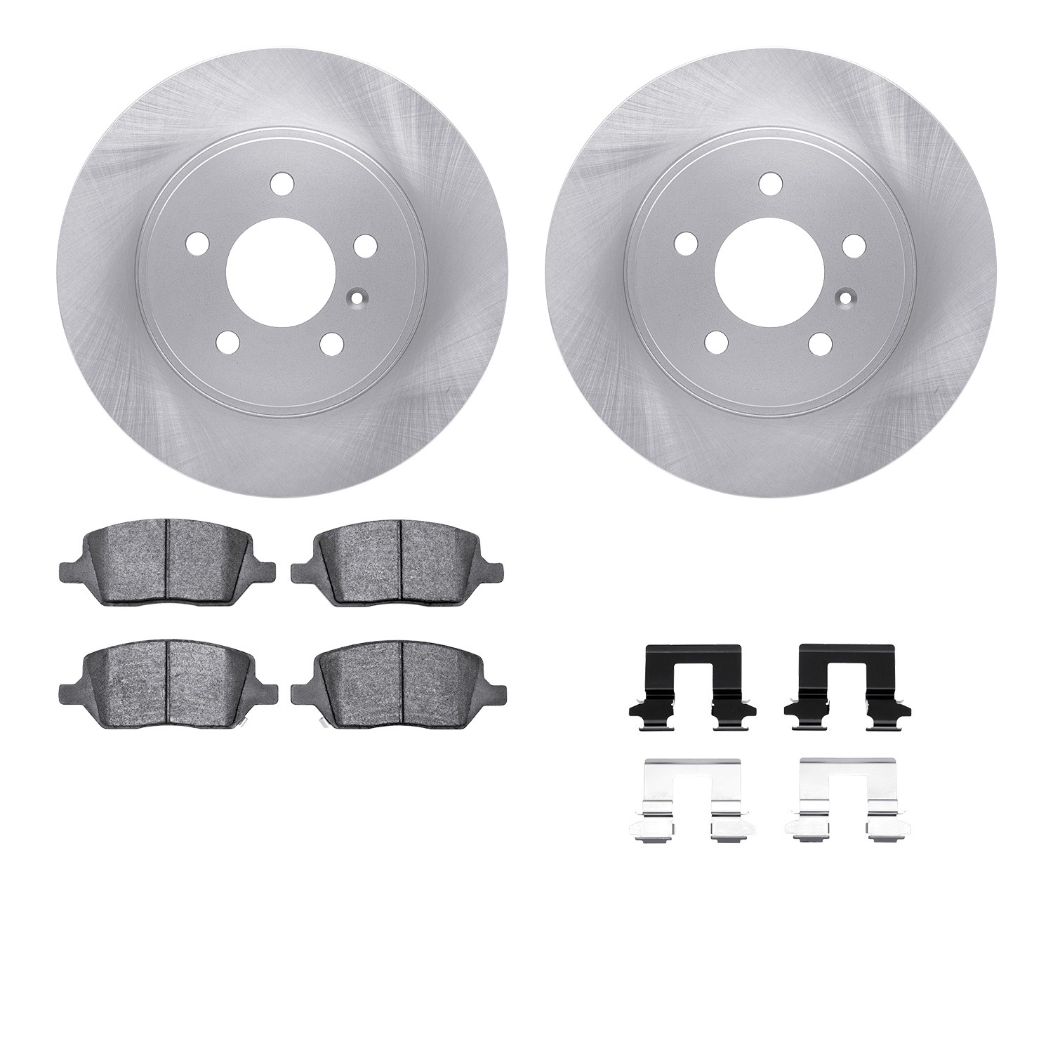 DYN 6512-52091 DFC Brake Rotor with 5000 Brake Pads and Hardware Kit
