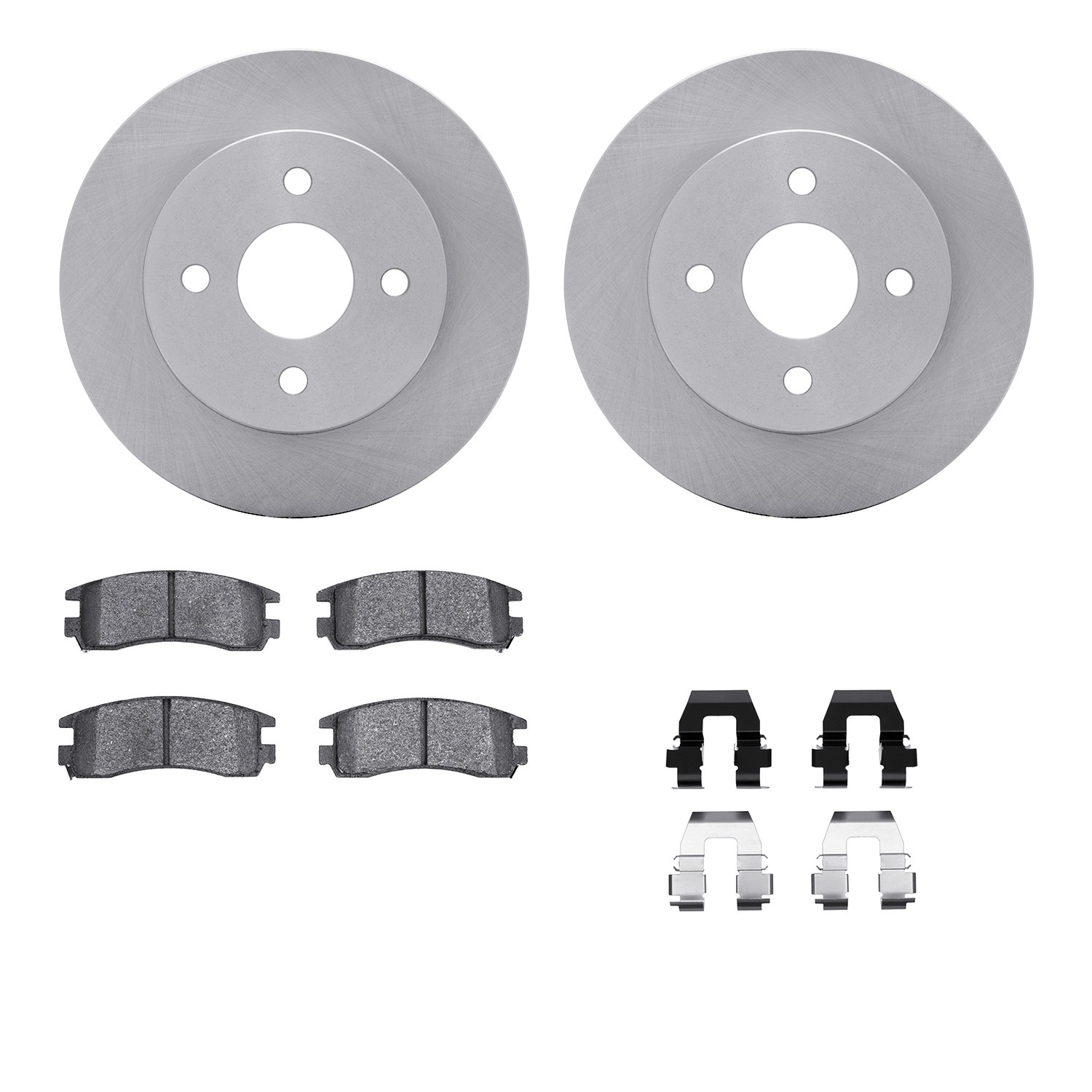 DYN 6512-53010 DFC Brake Rotor with 5000 Brake Pads and Hardware Kit