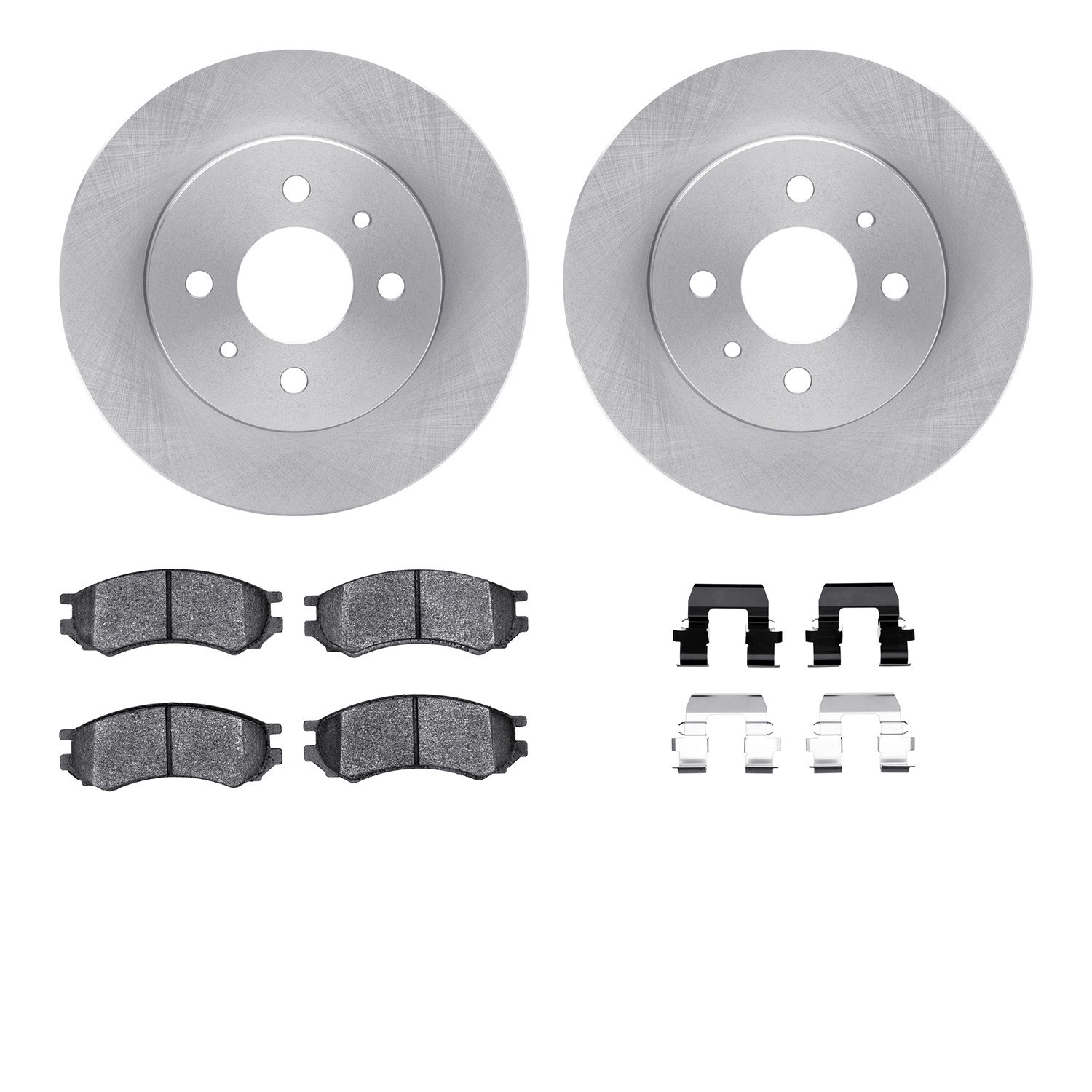 DYN 6512-53017 DFC Brake Rotor with 5000 Brake Pads and Hardware Kit
