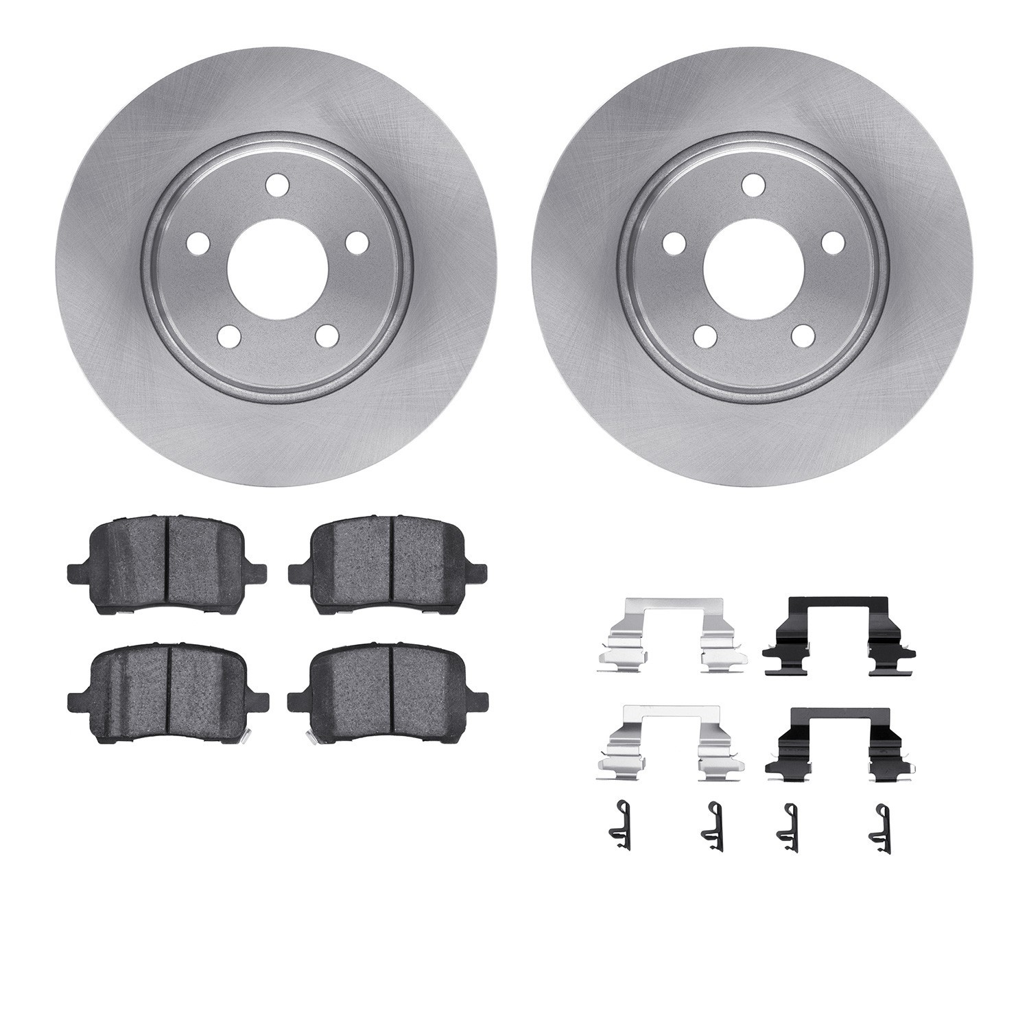 DYN 6512-53025 DFC Brake Rotor with 5000 Brake Pads and Hardware Kit