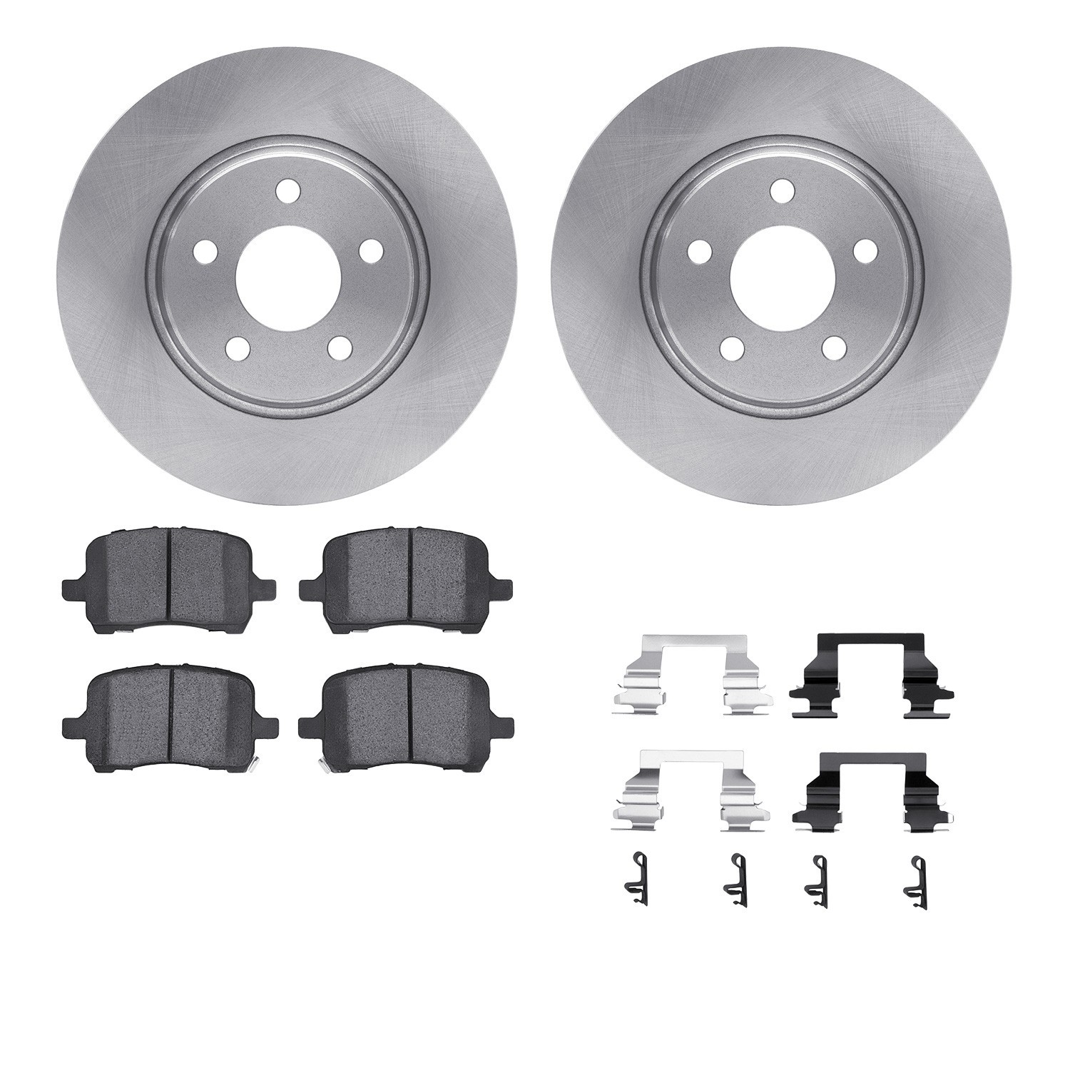 DYN 6512-53026 DFC Brake Rotor with 5000 Brake Pads and Hardware Kit