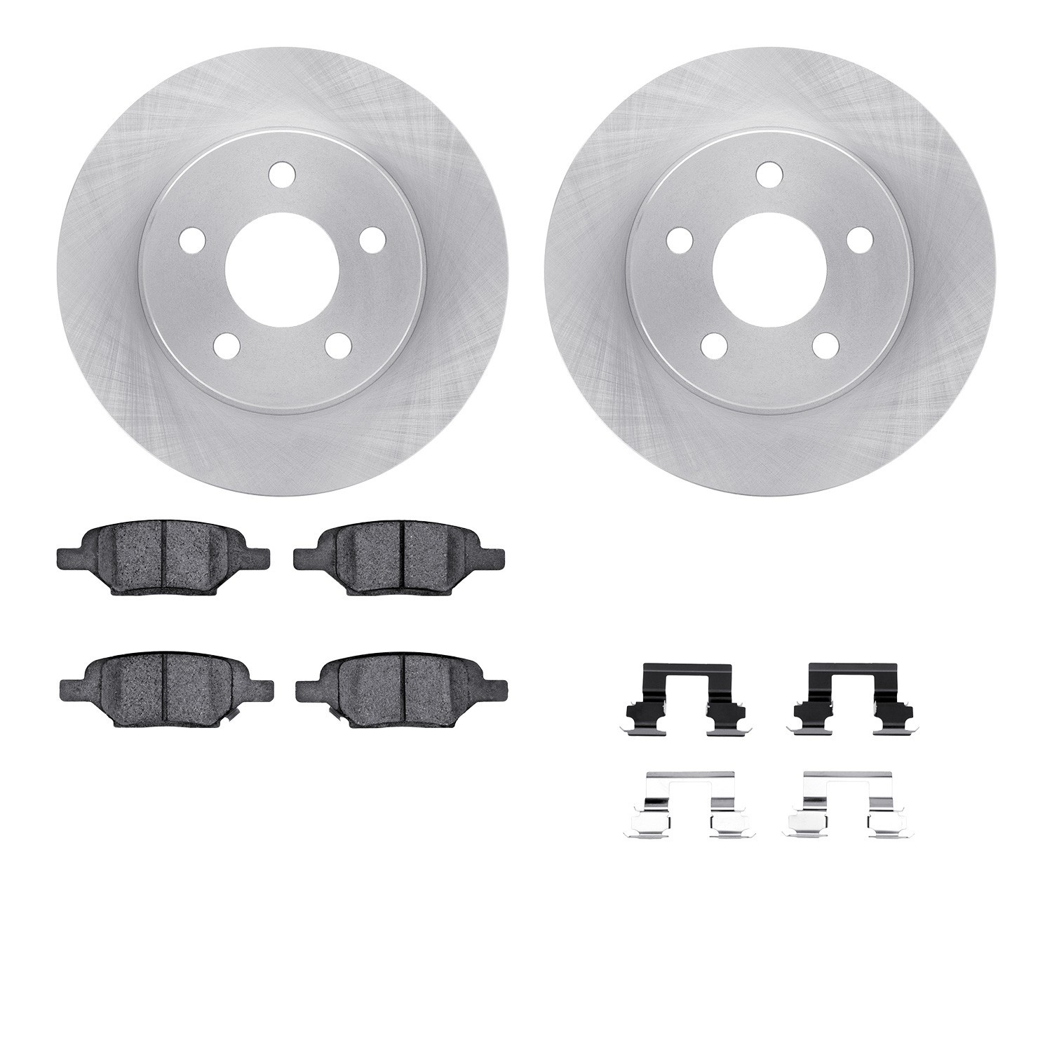 DYN-6512-53031 DFC Brake Rotor with 5000 Brake Pads and Hardware Kit