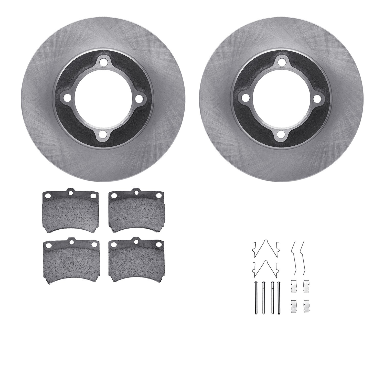 DYN 6512-54222 DFC Brake Rotor with 5000 Brake Pads and Hardware Kit
