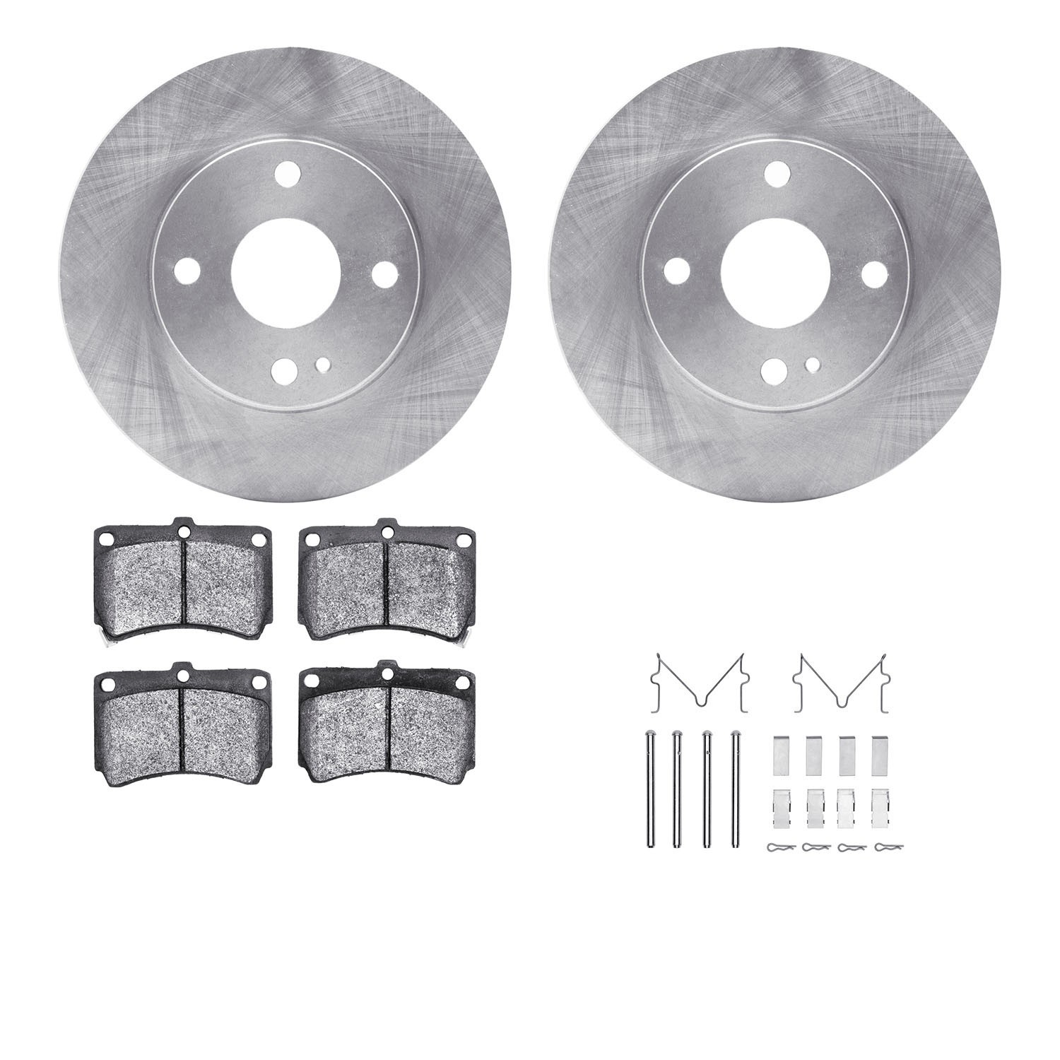 DYN 6512-54225 DFC Brake Rotor with 5000 Brake Pads and Hardware Kit