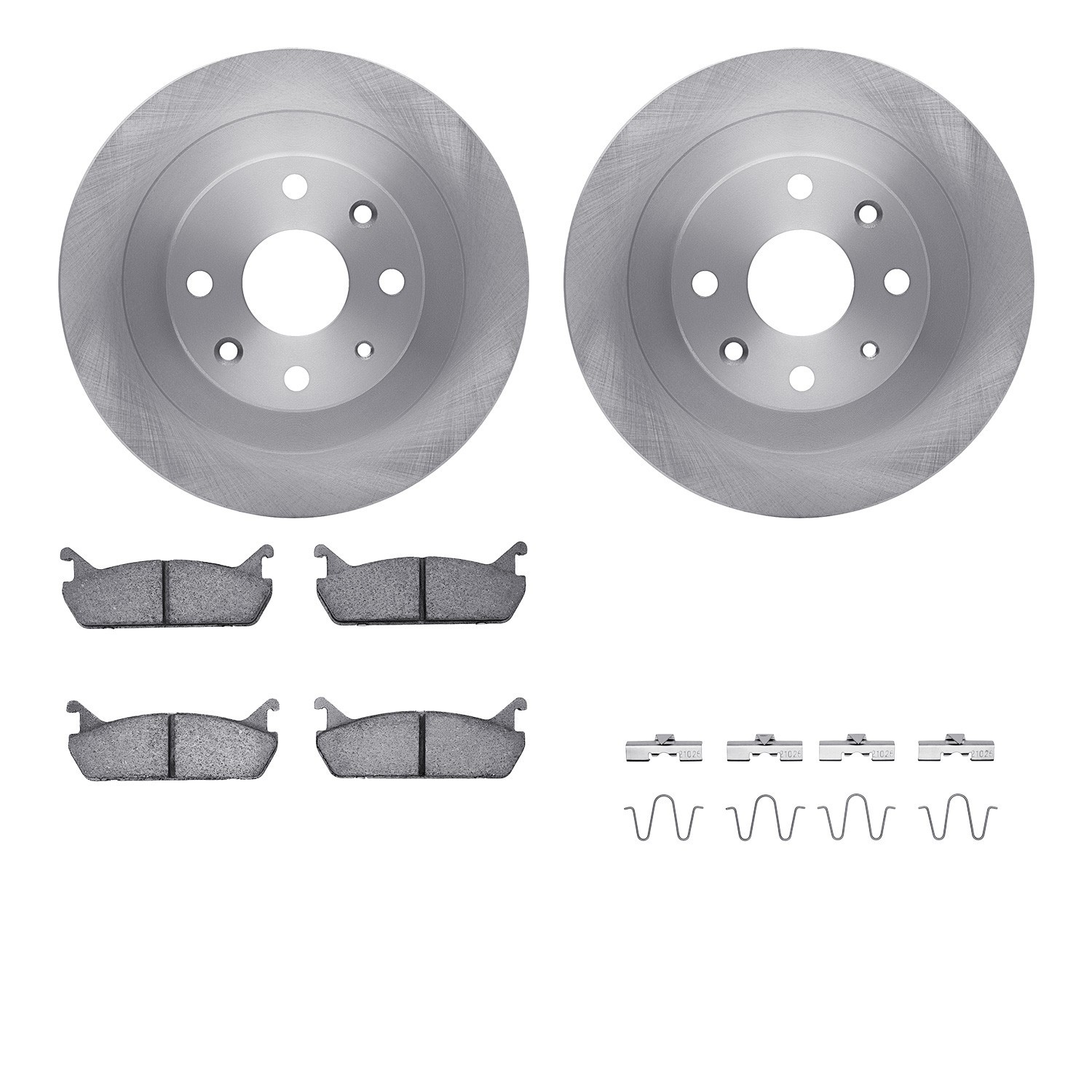 DYN 6512-54233 DFC Brake Rotor with 5000 Brake Pads and Hardware Kit