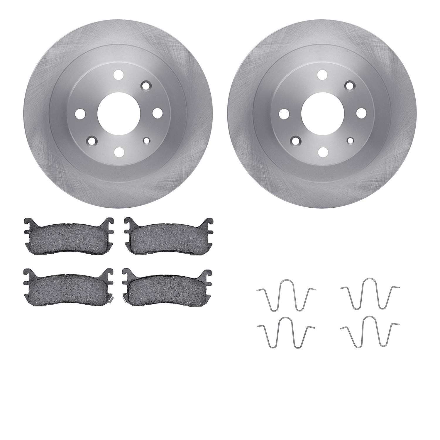 DYN 6512-54234 DFC Brake Rotor with 5000 Brake Pads and Hardware Kit