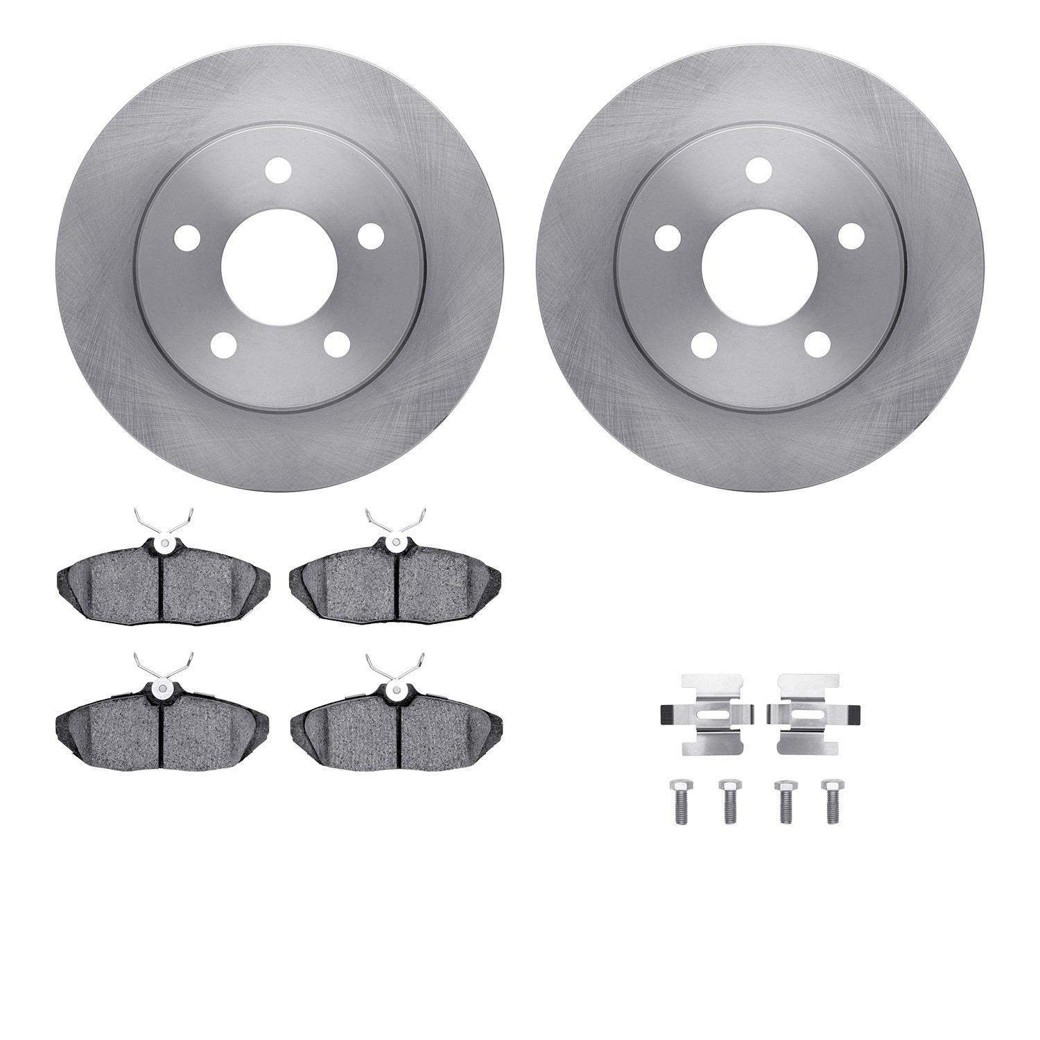 DYN 6512-54323 DFC Brake Rotor with 5000 Brake Pads and Hardware Kit