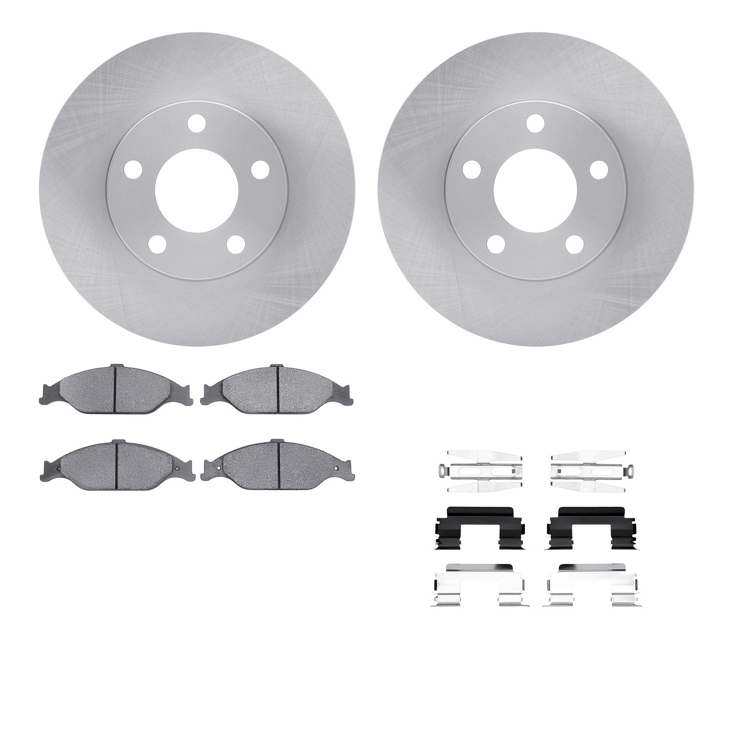 DYN 6512-54331 DFC Brake Rotor with 5000 Brake Pads and Hardware Kit