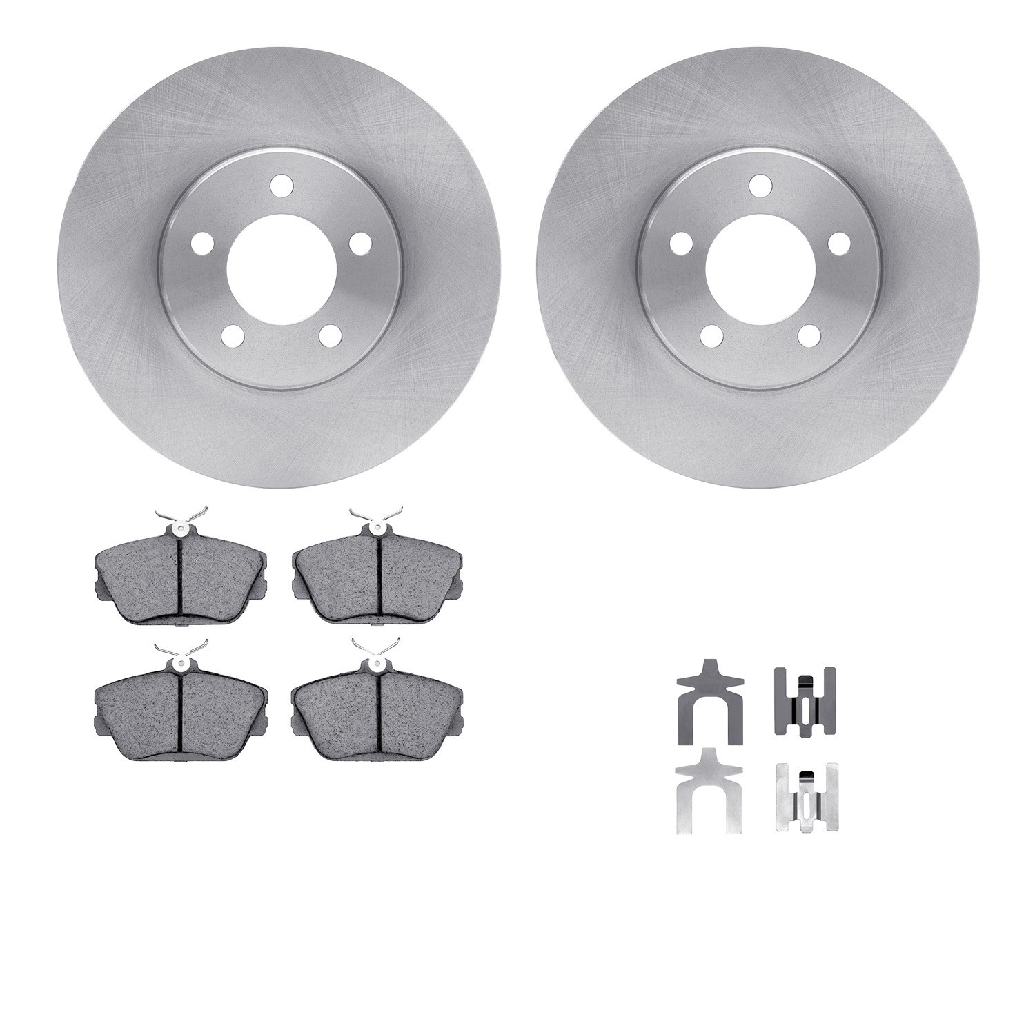 DYN 6512-54347 DFC Brake Rotor with 5000 Brake Pads and Hardware Kit
