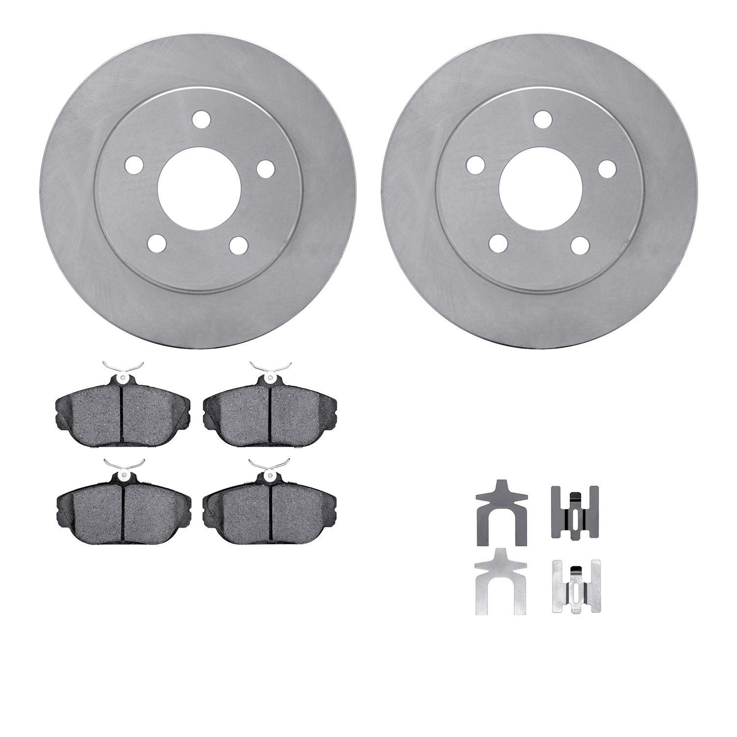 DYN 6512-54357 DFC Brake Rotor with 5000 Brake Pads and Hardware Kit