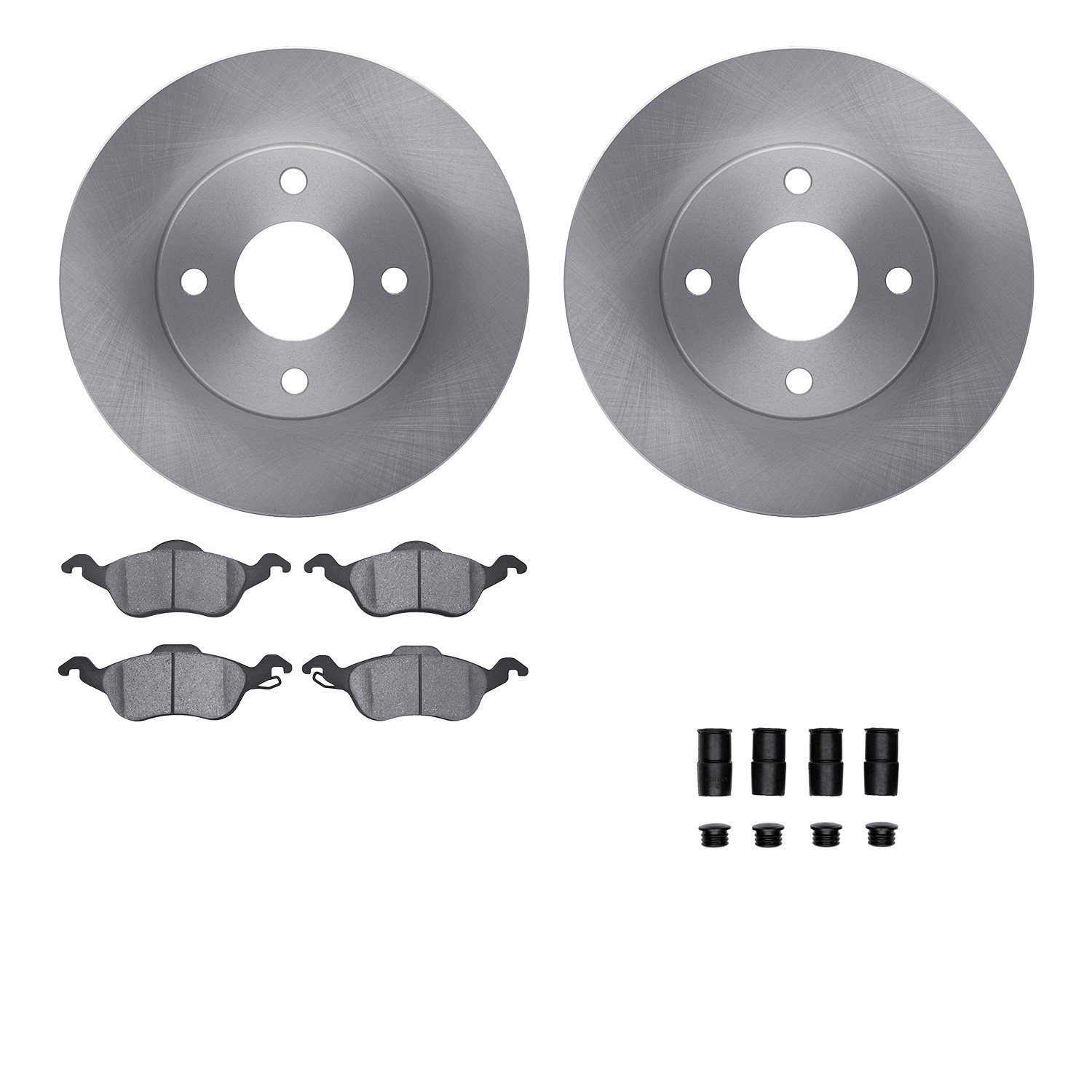 DYN 6512-54382 DFC Brake Rotor with 5000 Brake Pads and Hardware Kit