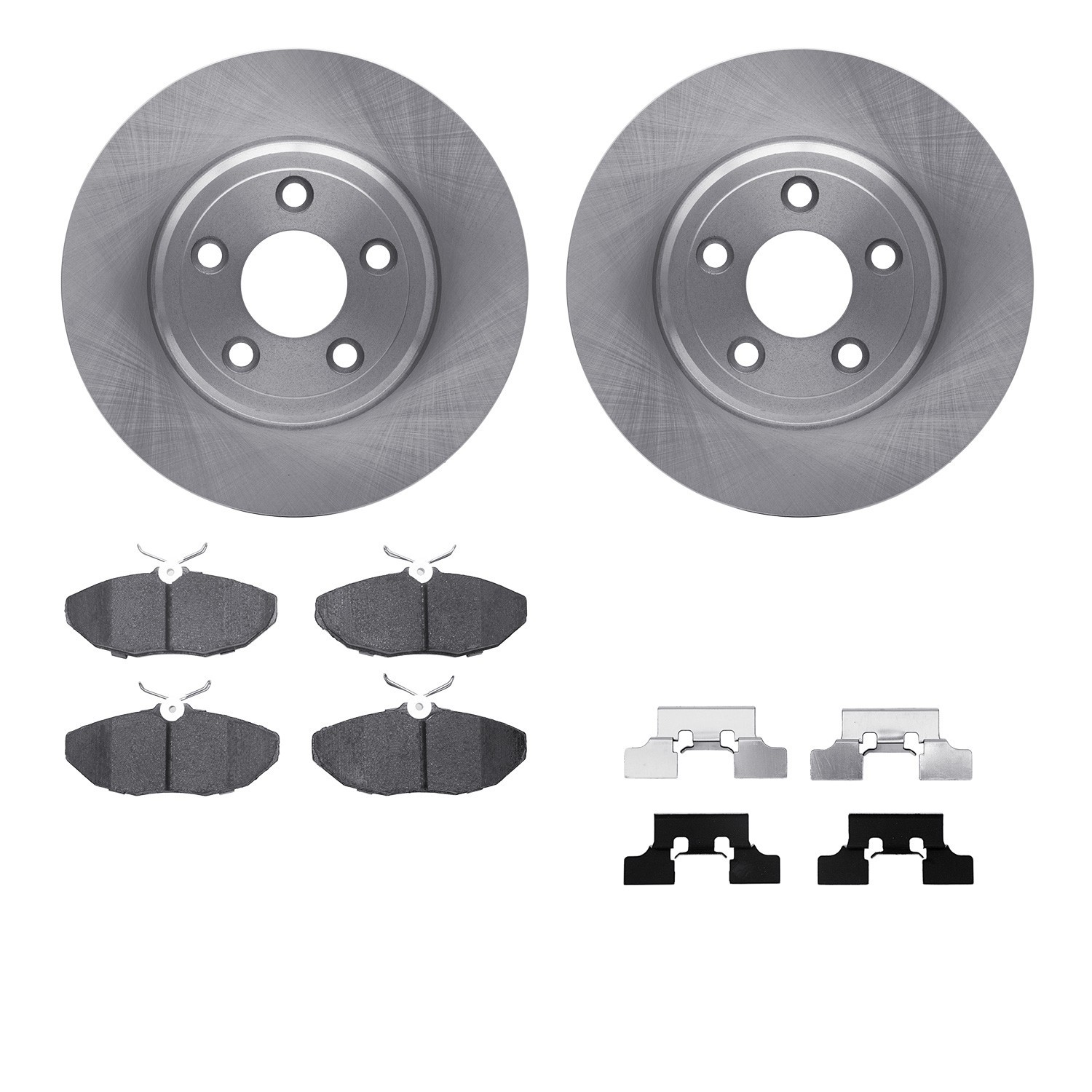 DYN 6512-54387 DFC Brake Rotor with 5000 Brake Pads and Hardware Kit