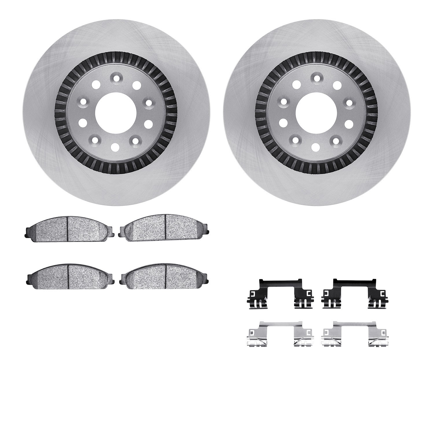 DYN 6512-54401 DFC Brake Rotor with 5000 Brake Pads and Hardware Kit