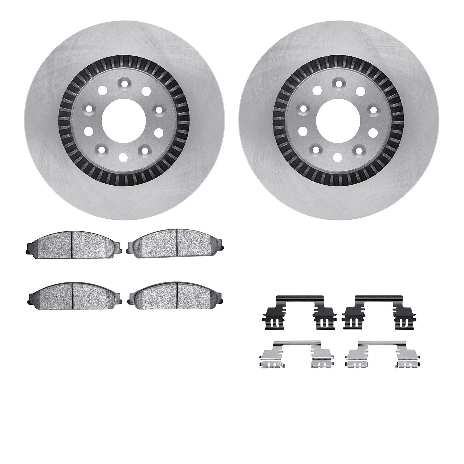 DYN 6512-54402 DFC Brake Rotor with 5000 Brake Pads and Hardware Kit