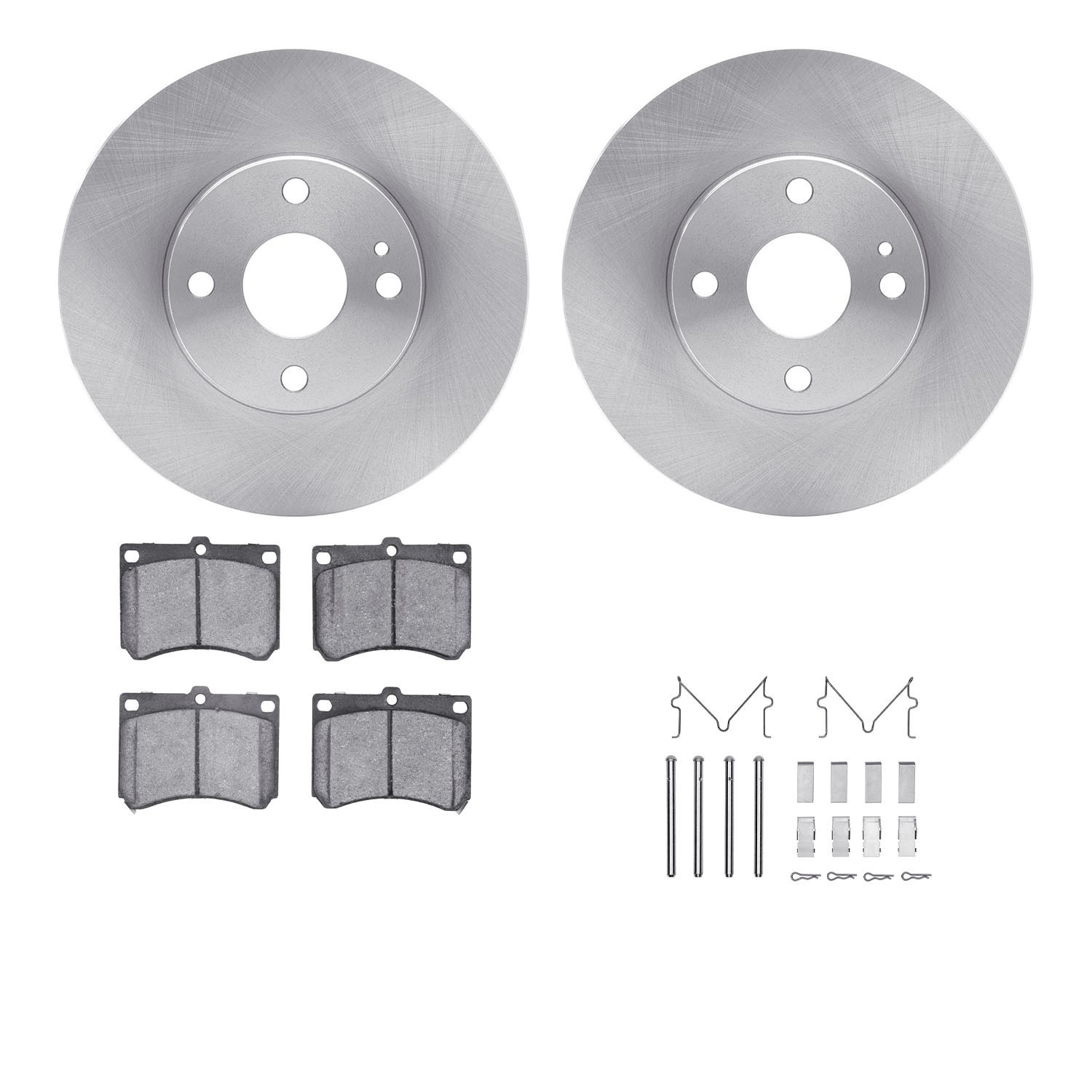 DYN 6512-55010 DFC Brake Rotor with 5000 Brake Pads and Hardware Kit