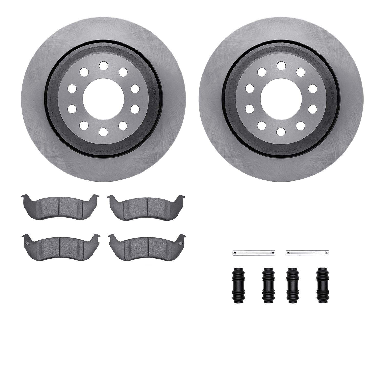 DYN 6512-55017 DFC Brake Rotor with 5000 Brake Pads and Hardware Kit
