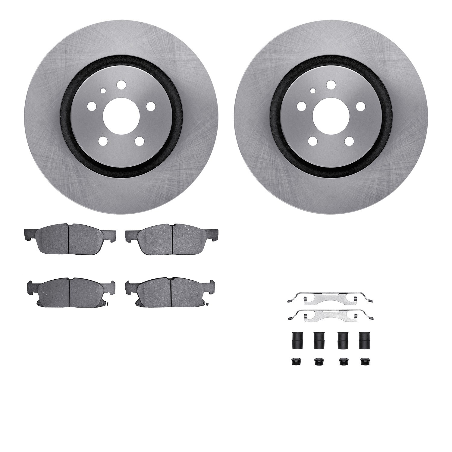 DYN 6512-55032 DFC Brake Rotor with 5000 Brake Pads and Hardware Kit