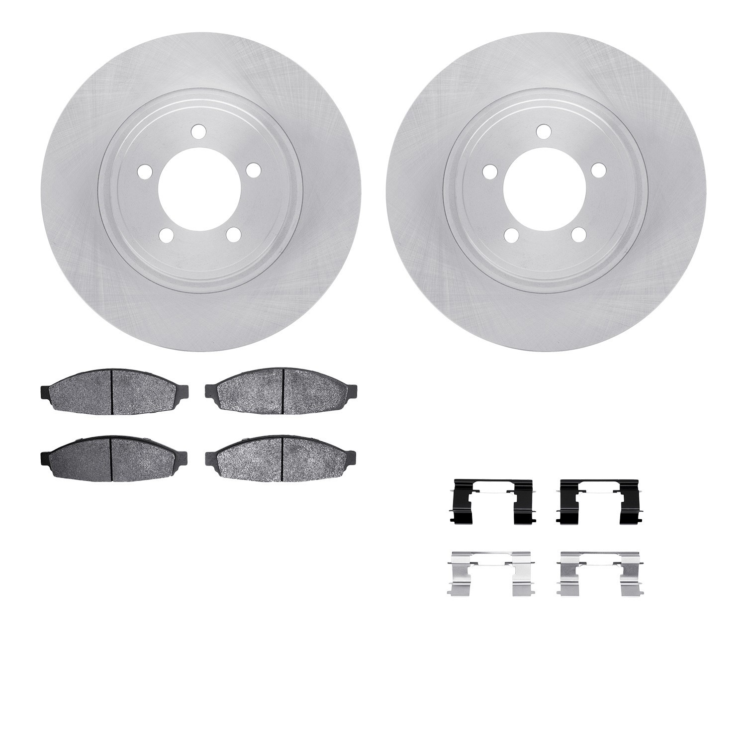 DYN 6512-55046 DFC Brake Rotor with 5000 Brake Pads and Hardware Kit