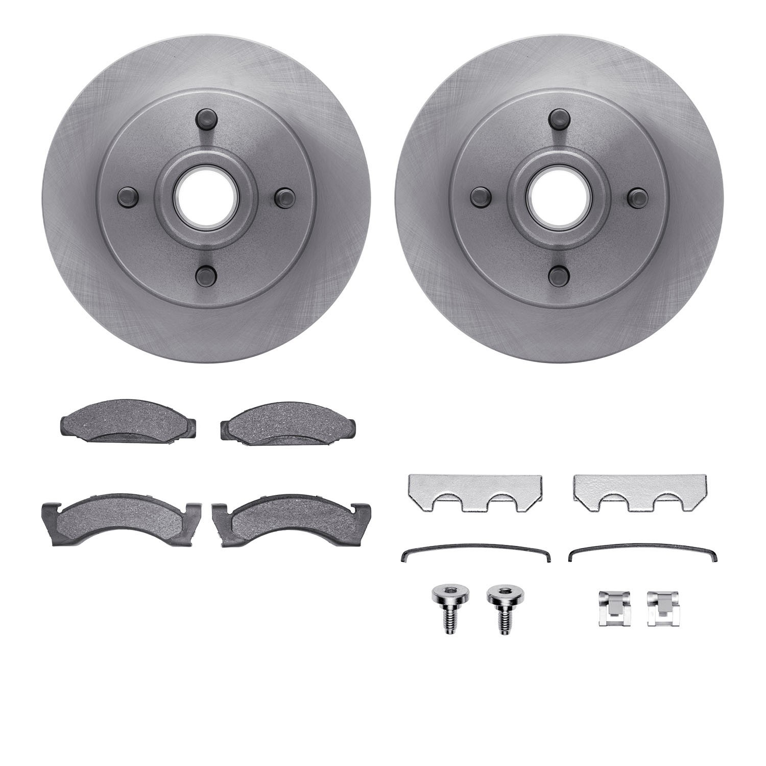 DYN 6512-55049 DFC Brake Rotor with 5000 Brake Pads and Hardware Kit