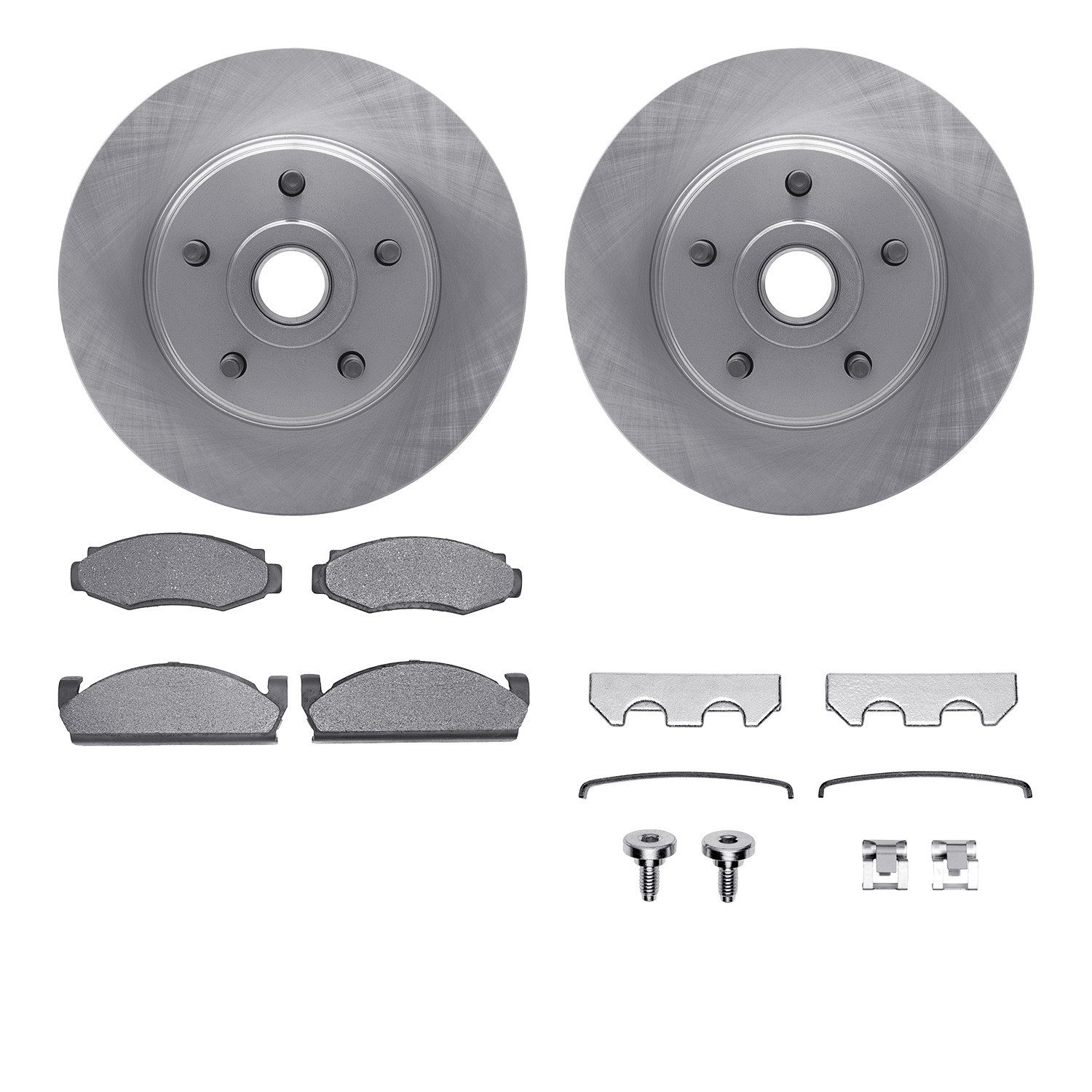 DYN 6512-55055 DFC Brake Rotor with 5000 Brake Pads and Hardware Kit