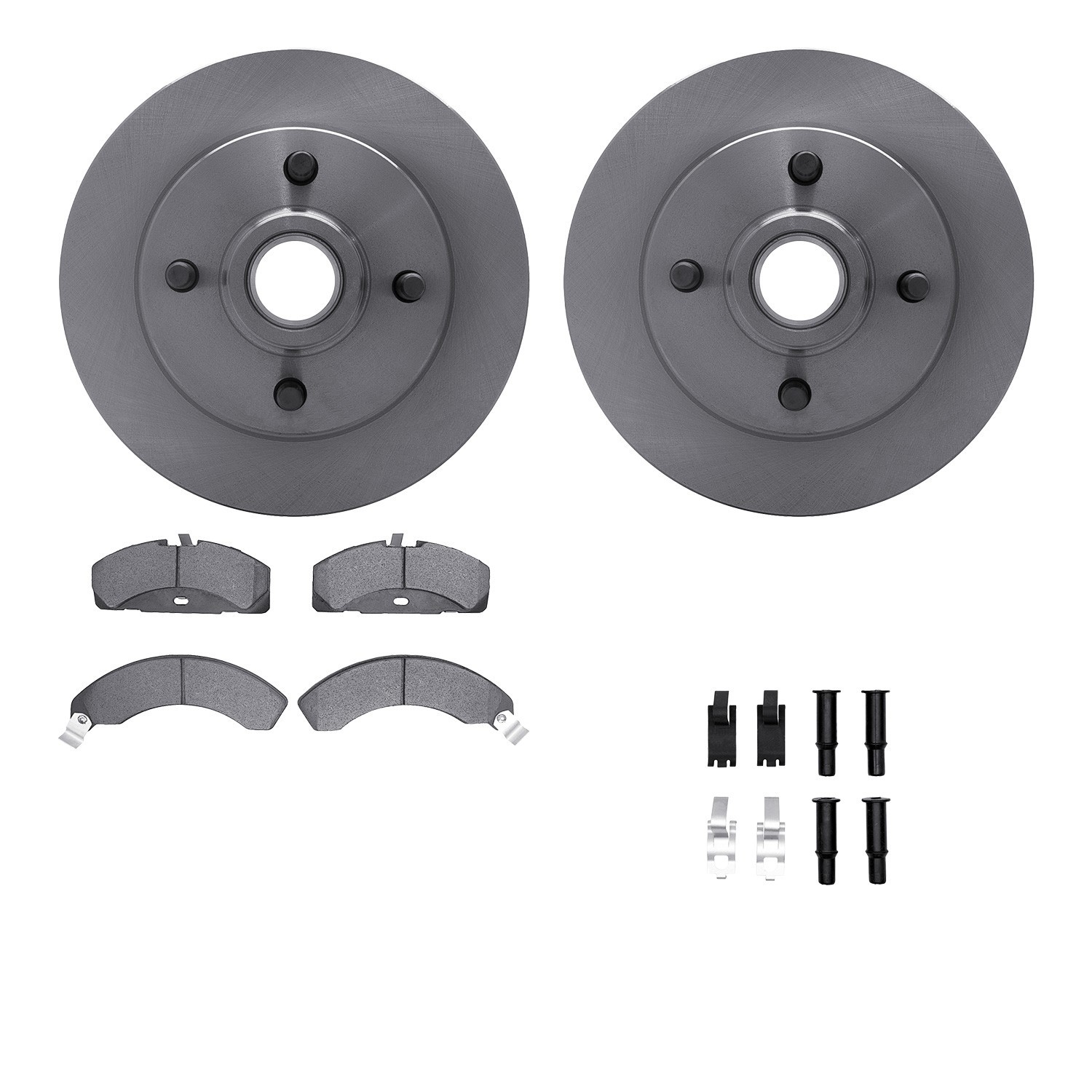 DYN 6512-55075 DFC Brake Rotor with 5000 Brake Pads and Hardware Kit