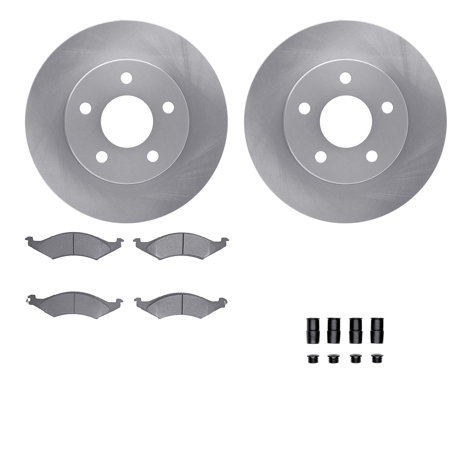 DYN 6512-55081 DFC Brake Rotor with 5000 Brake Pads and Hardware Kit