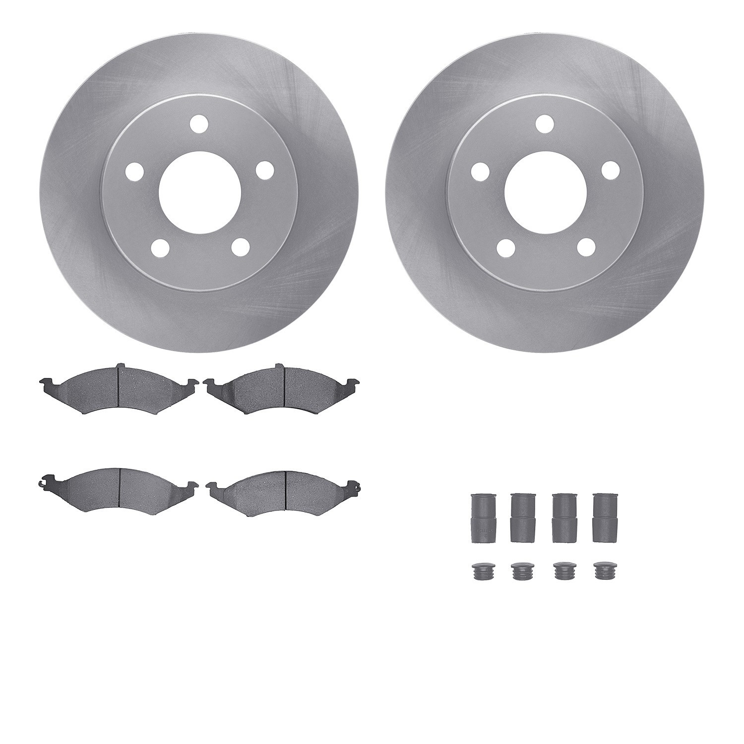 DYN 6512-55082 DFC Brake Rotor with 5000 Brake Pads and Hardware Kit