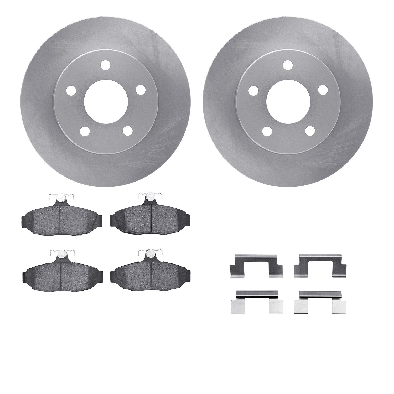 DYN 6512-55083 DFC Brake Rotor with 5000 Brake Pads and Hardware Kit