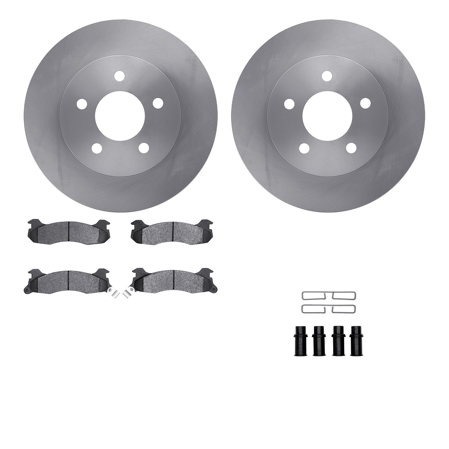 DYN 6512-55090 DFC Brake Rotor with 5000 Brake Pads and Hardware Kit